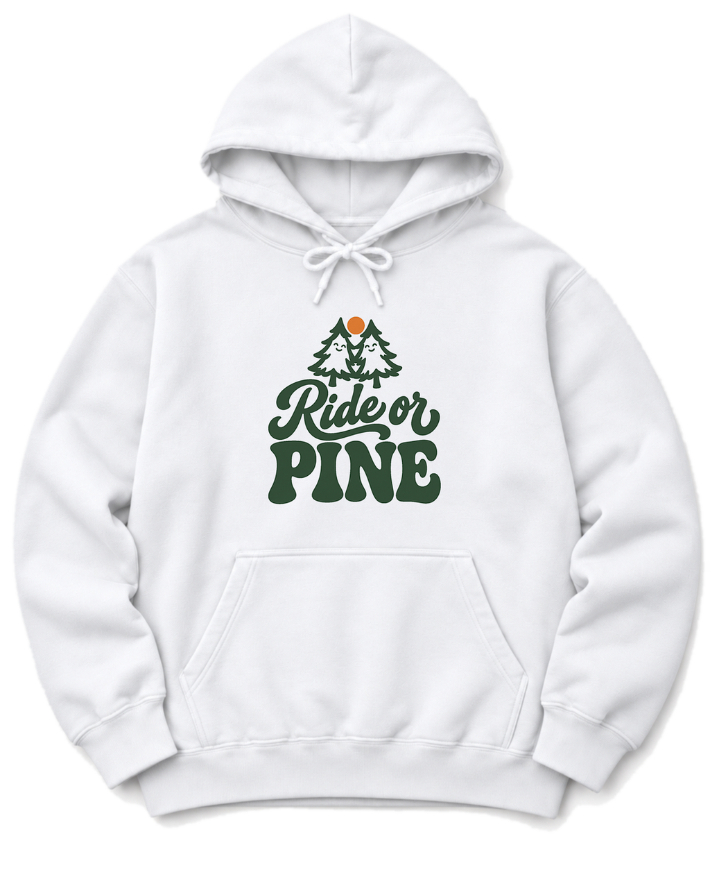 Ride or Pine Hoodie - White