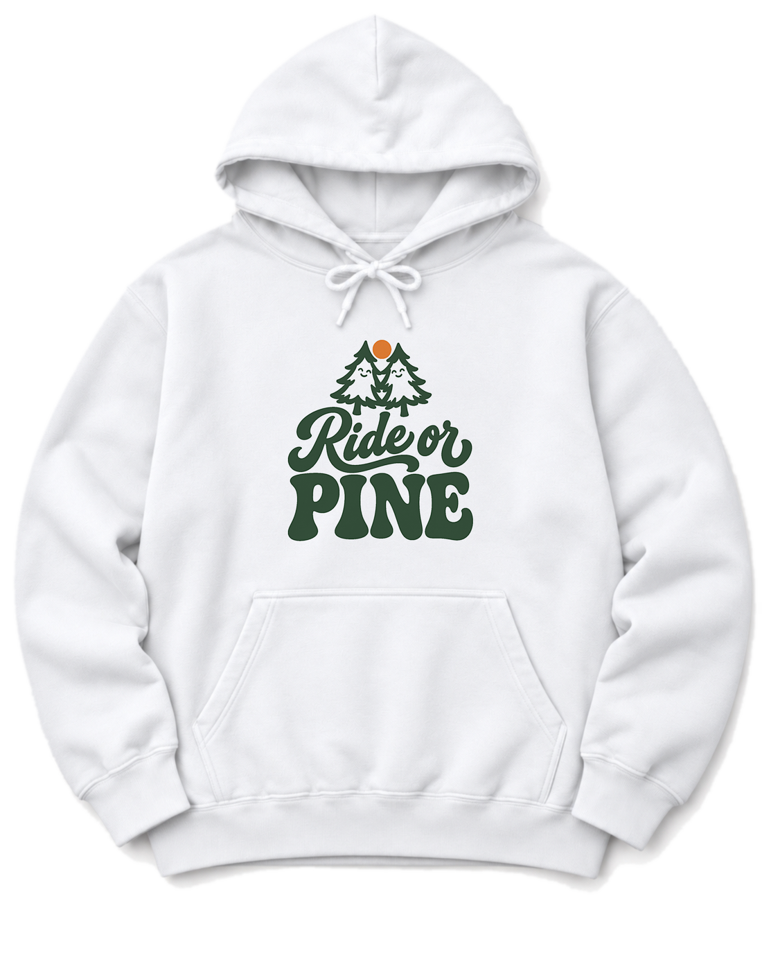 Ride or Pine Hoodie - White