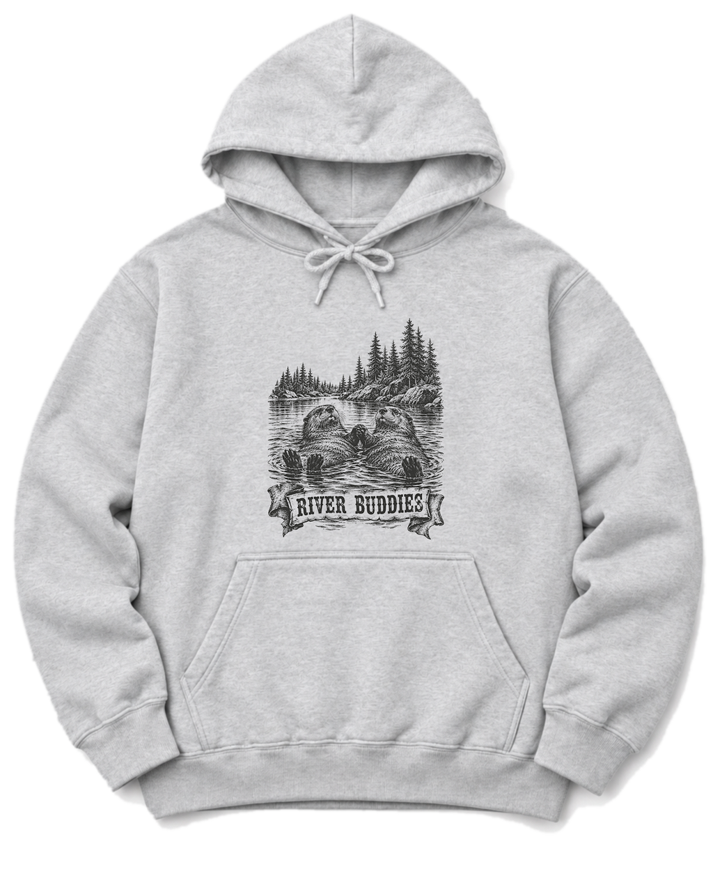 River Buddies Hoodie - Ash