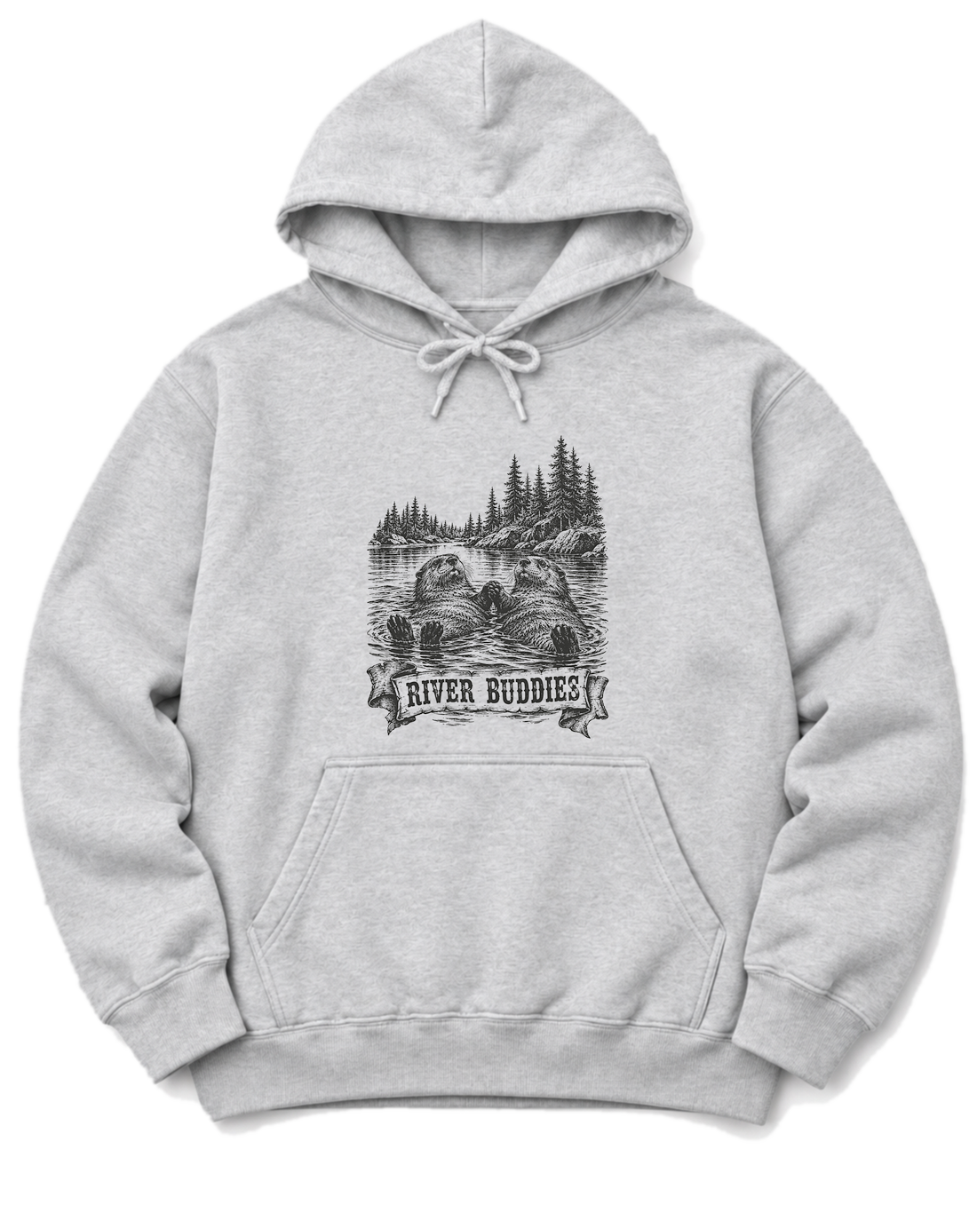 River Buddies Hoodie - Ash