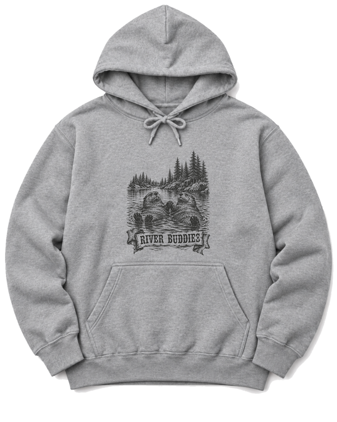 River Buddies Hoodie - Sport Grey