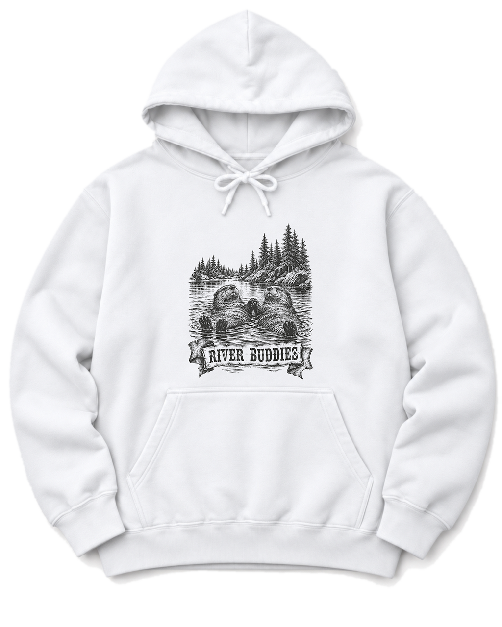 River Buddies Hoodie - White