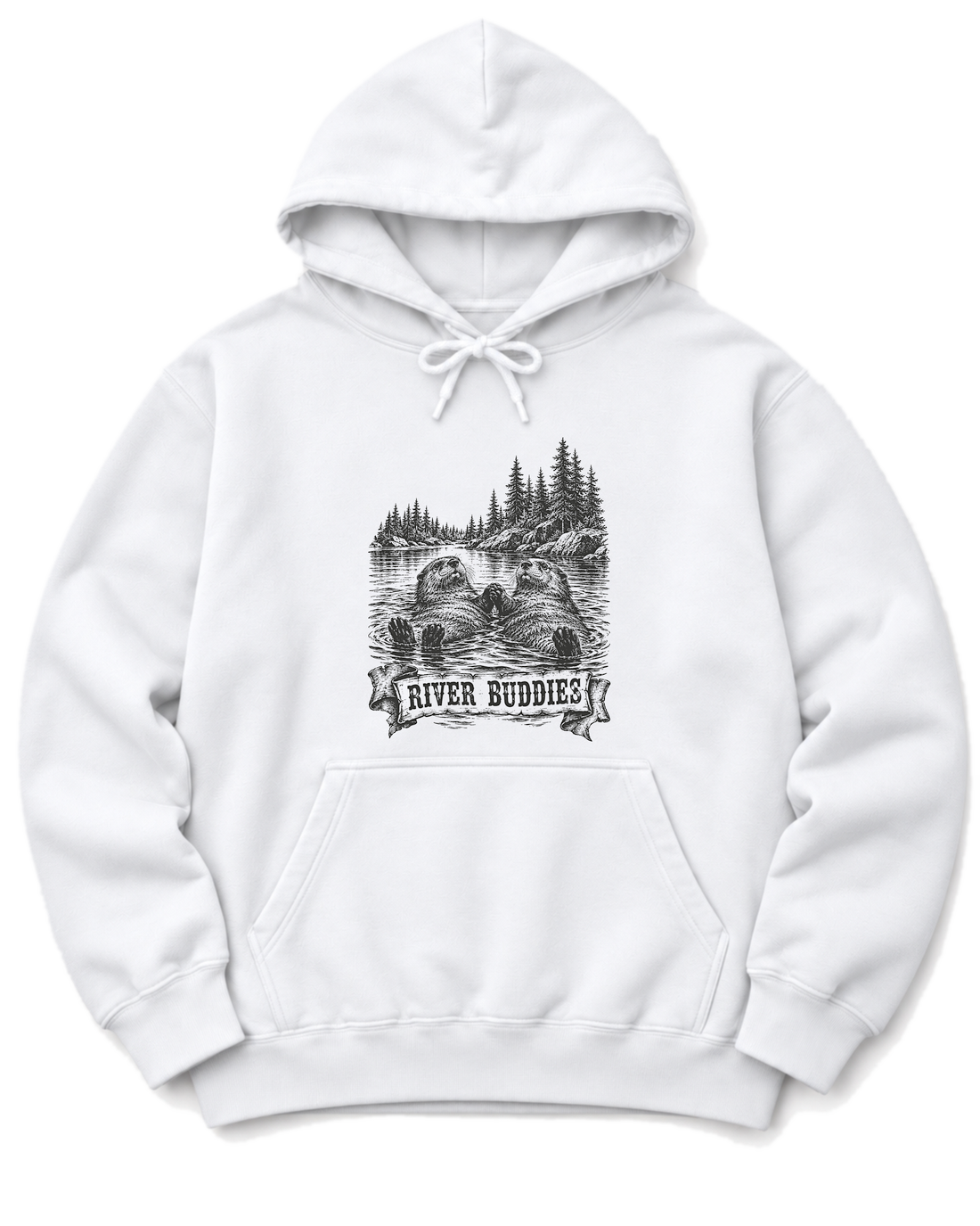 River Buddies Hoodie - White