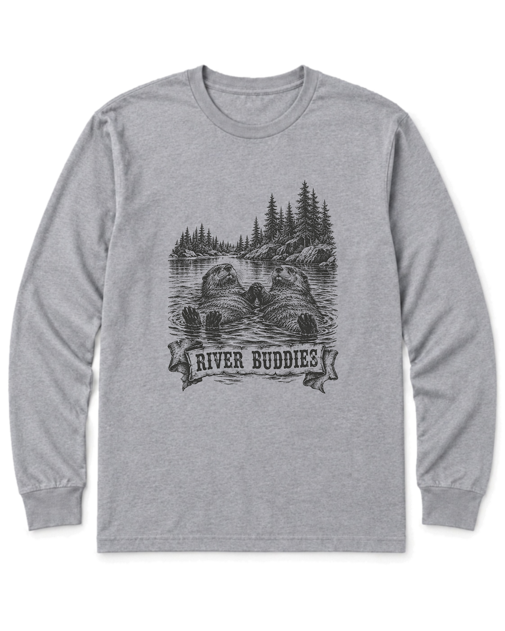 River Buddies Long Sleeve Shirt - Sport Grey