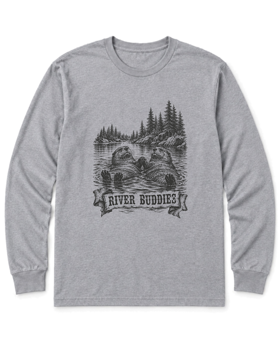 River Buddies Long Sleeve Shirt - Sport Grey