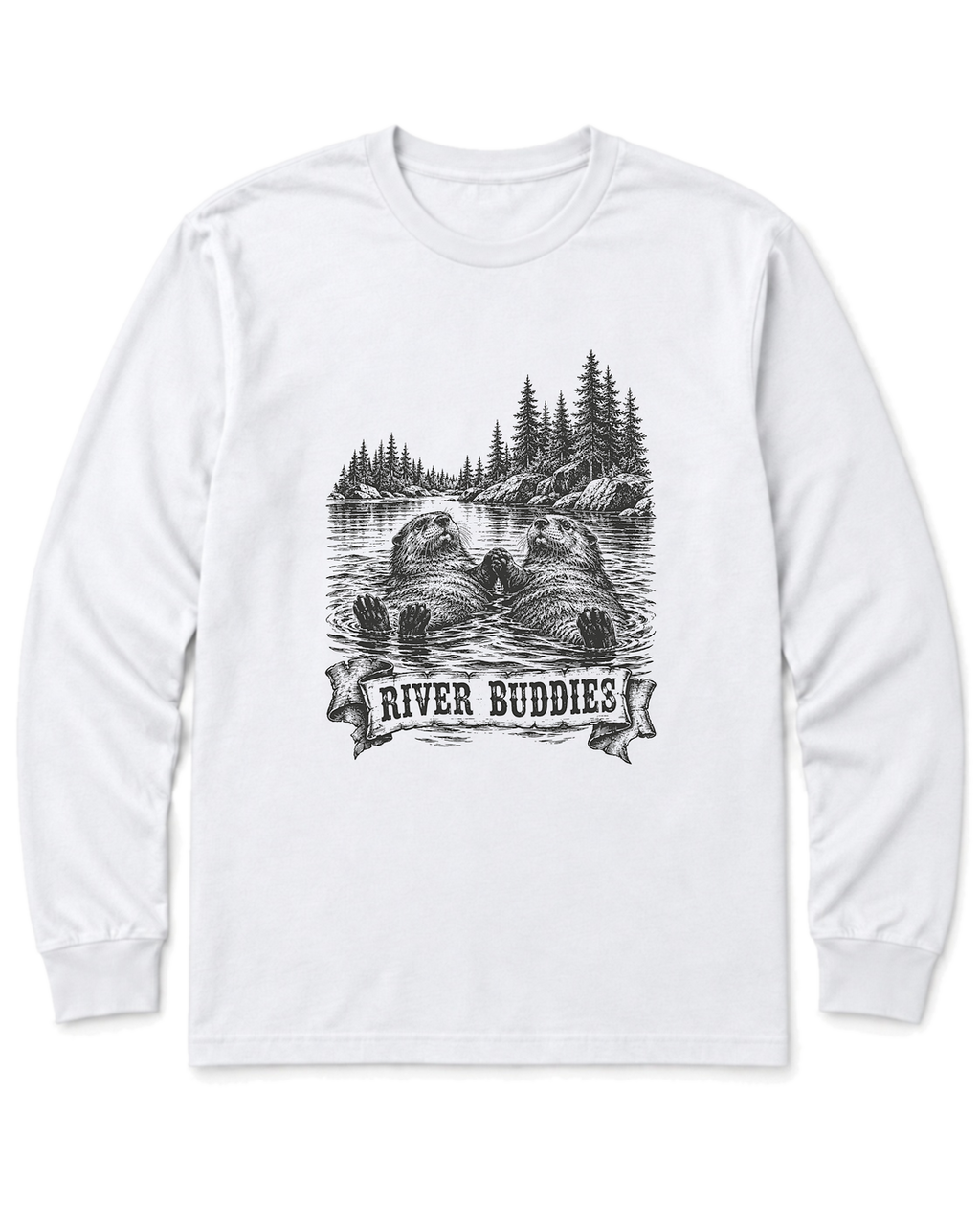 River Buddies Long Sleeve Shirt - White