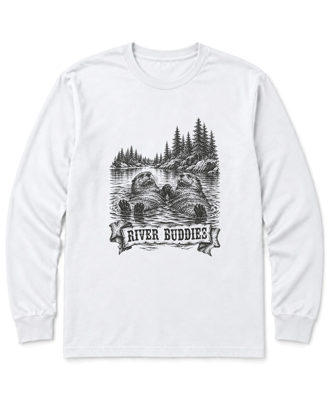 River Buddies Long Sleeve Shirt - White