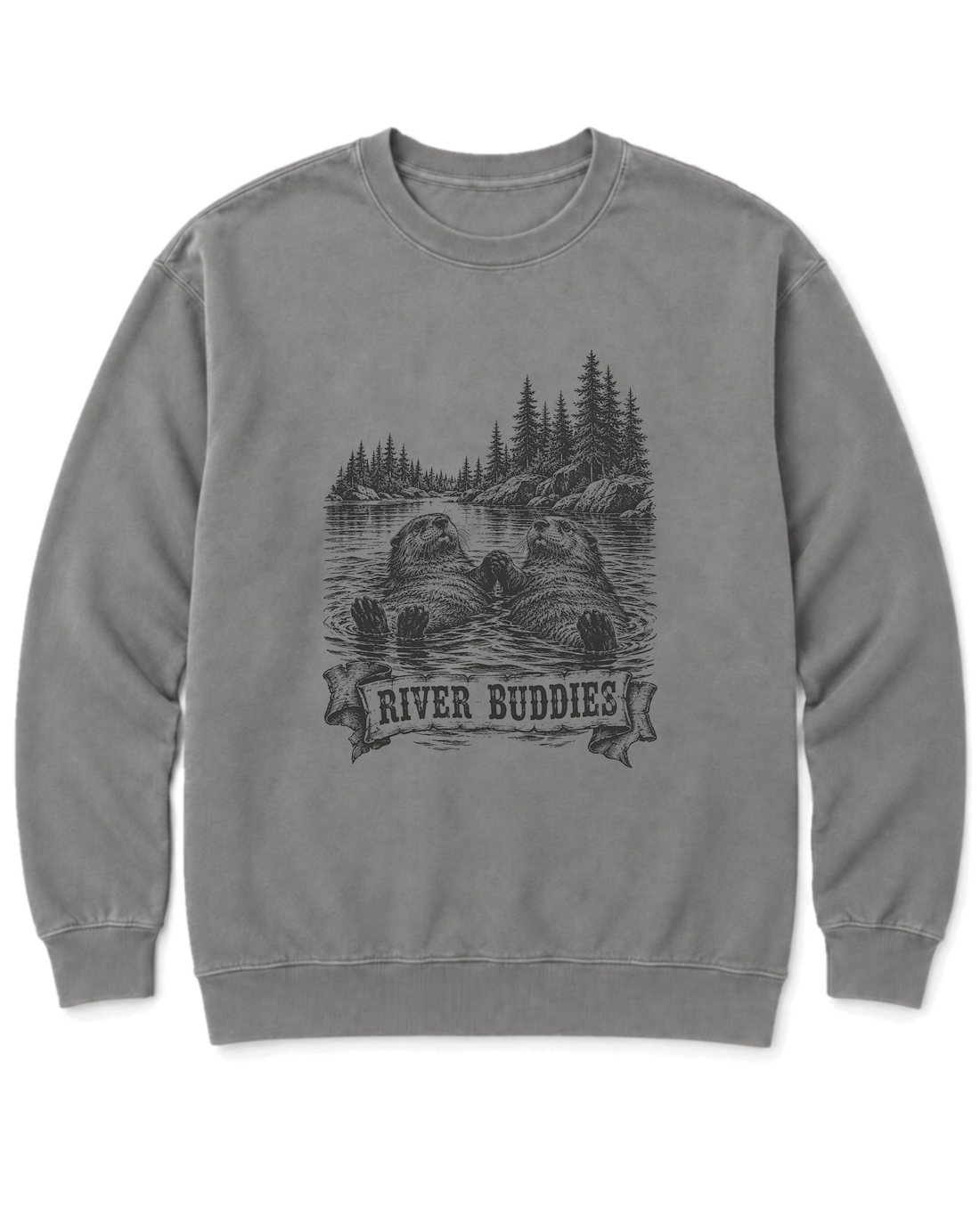 River Buddies Sweatshirt - Grey
