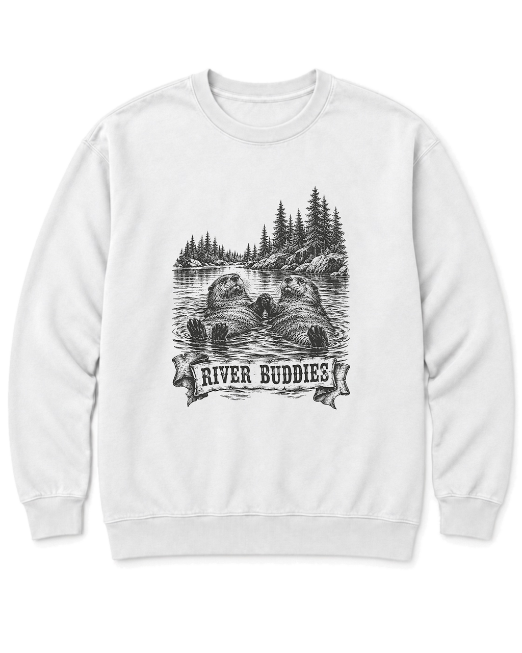 River Buddies Sweatshirt - White