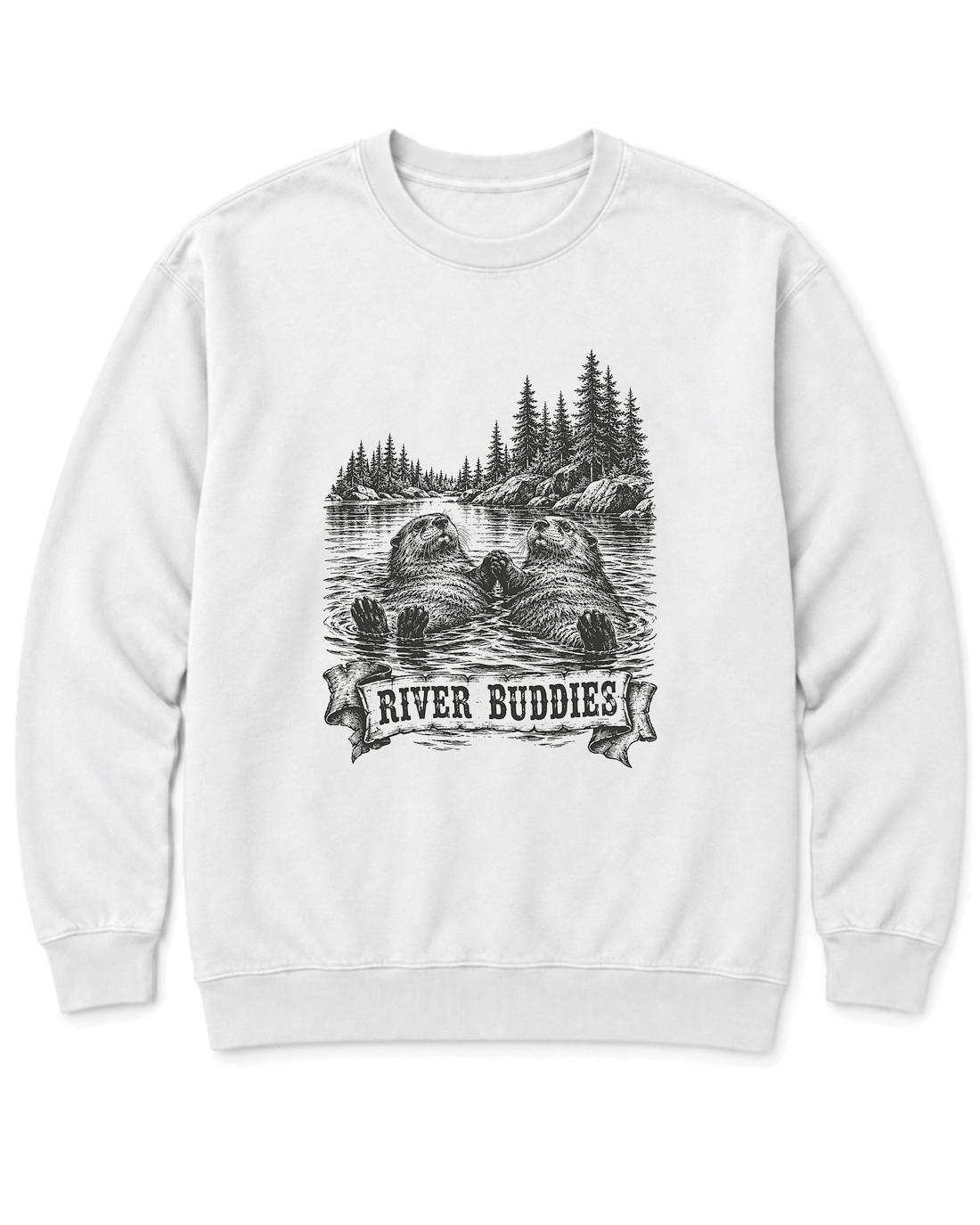 River Buddies Sweatshirt - White