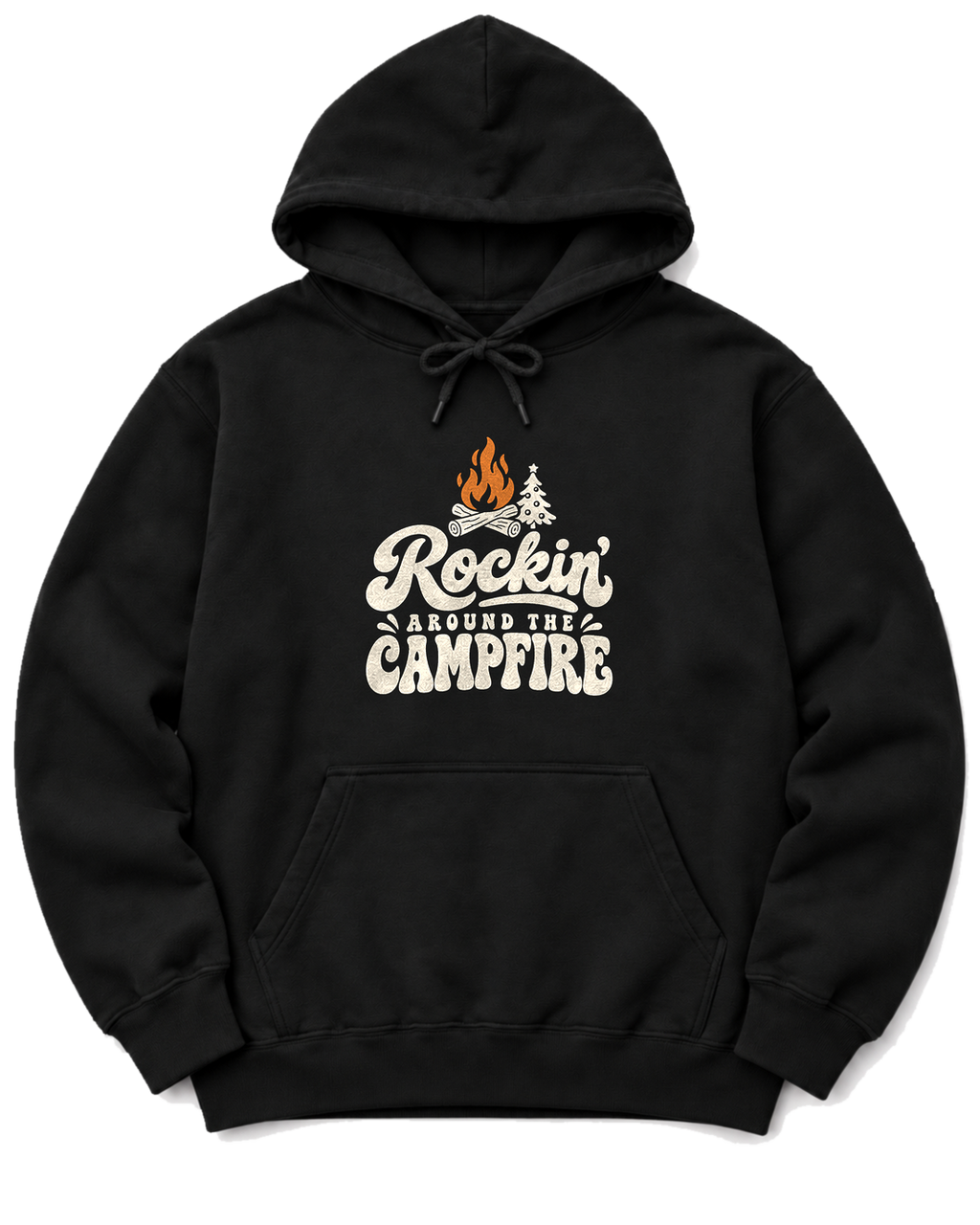 Rockin' Around the Campfire Hoodie - Black