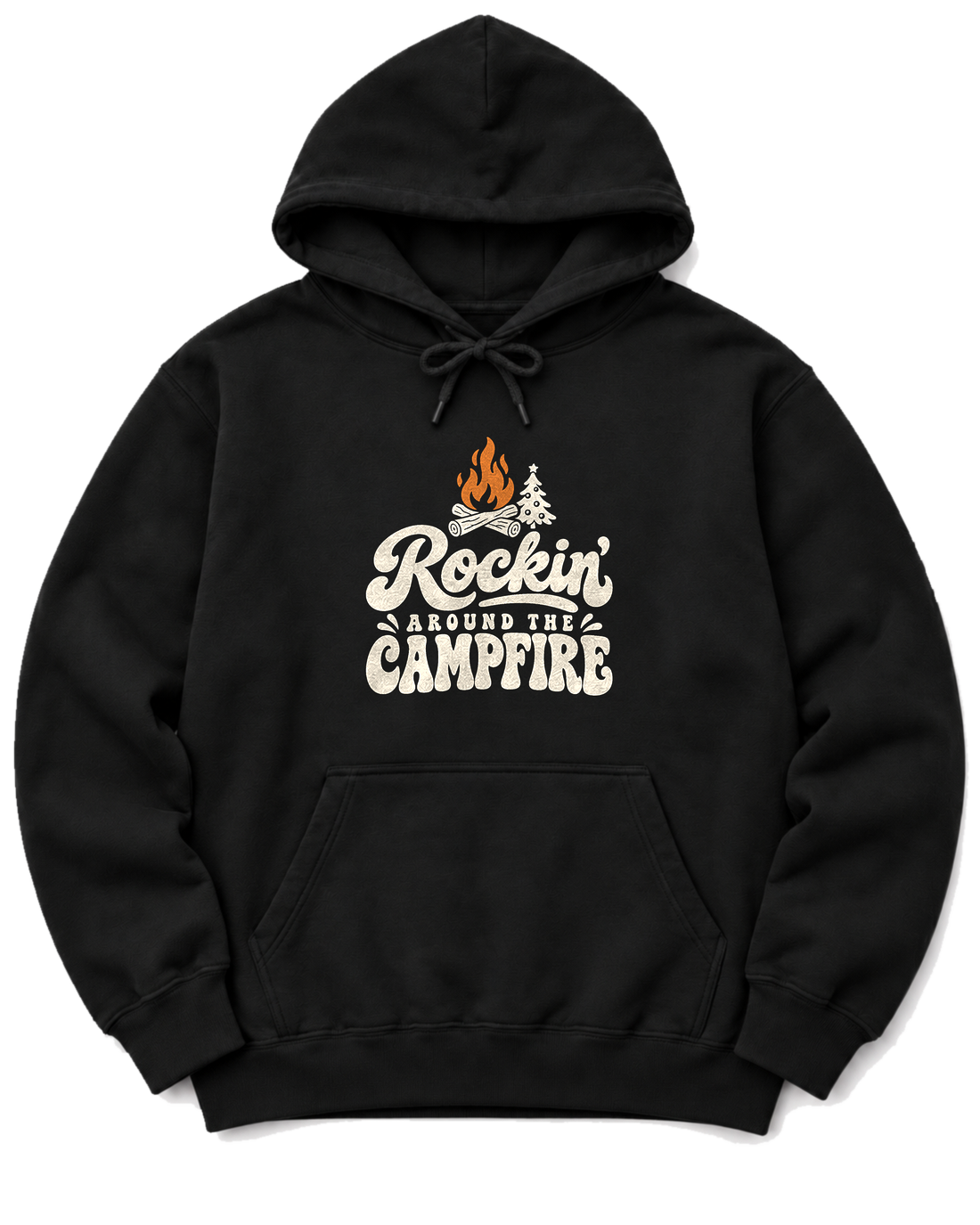 Rockin' Around the Campfire Hoodie - Black