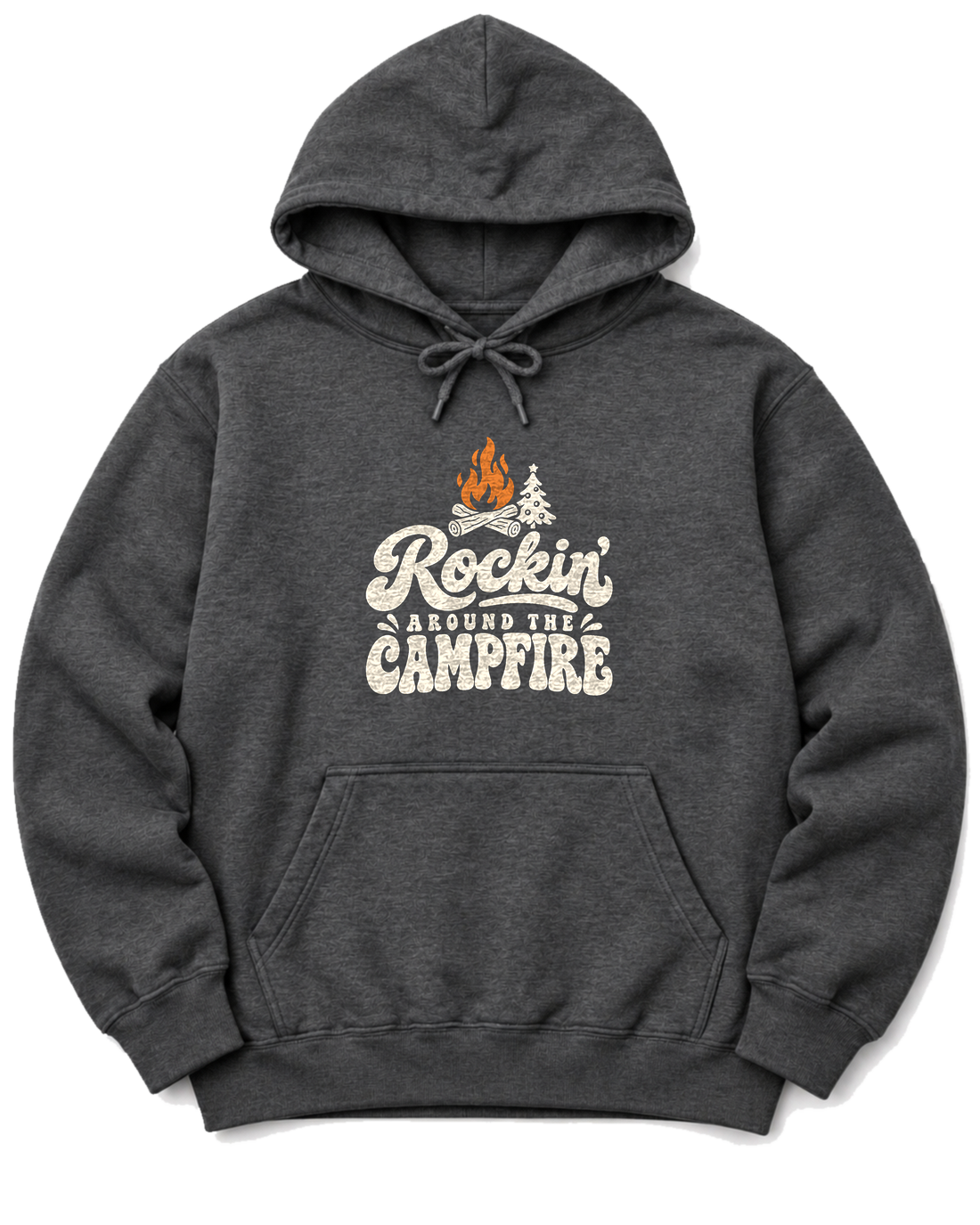 Rockin' Around the Campfire Hoodie - Dark Heather