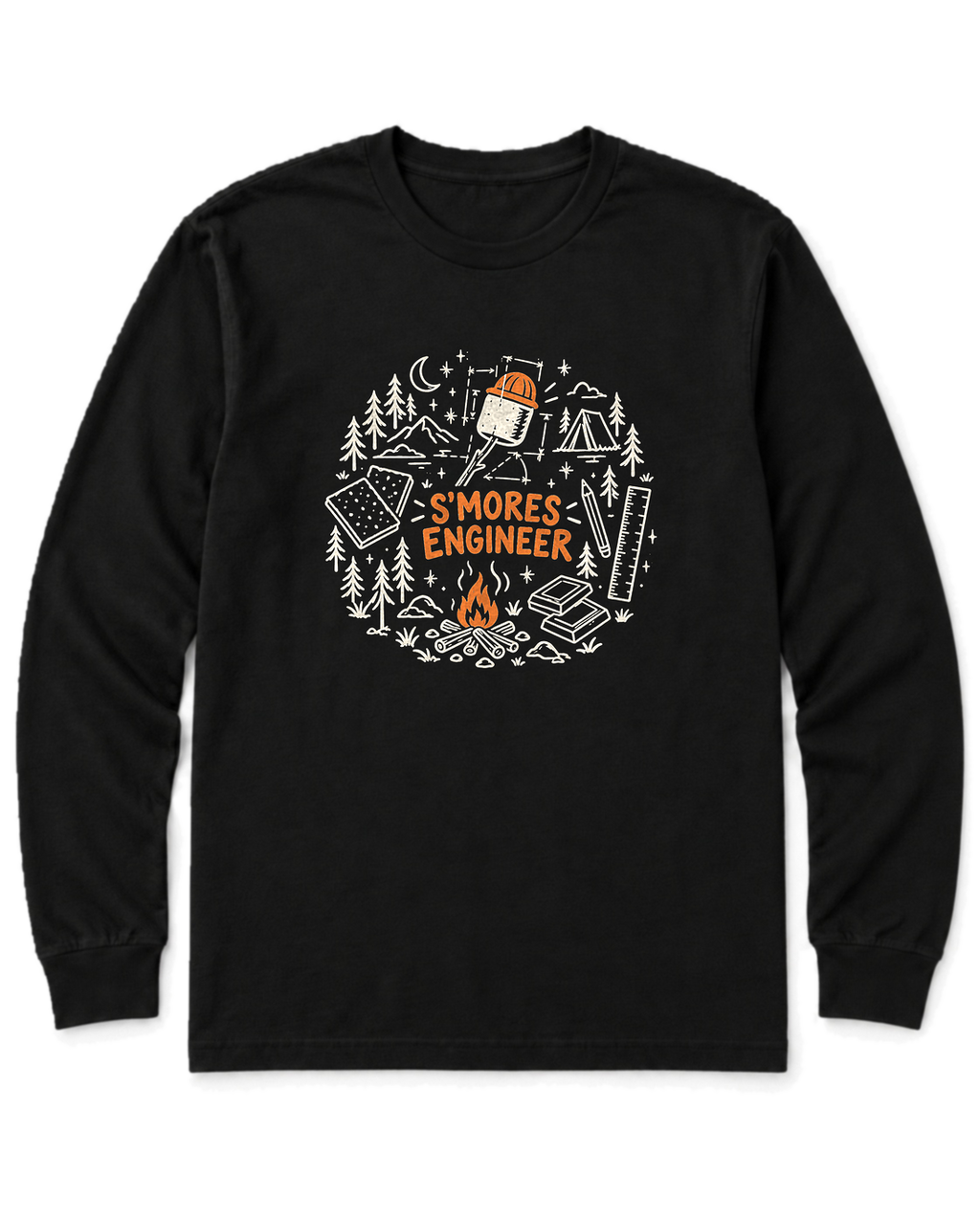 S'mores Engineer Long Sleeve Shirt - Black