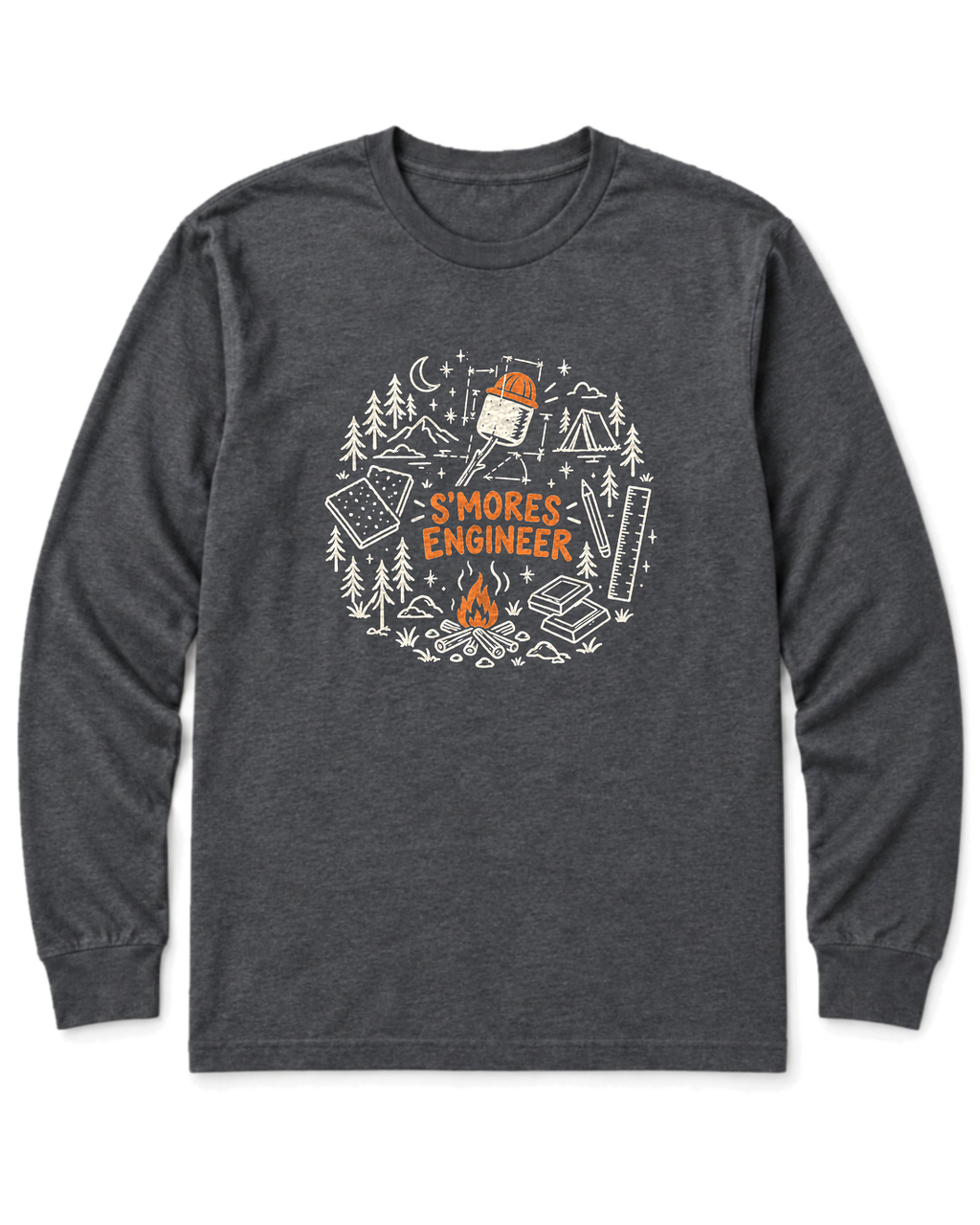S'mores Engineer Long Sleeve Shirt - Dark Heather