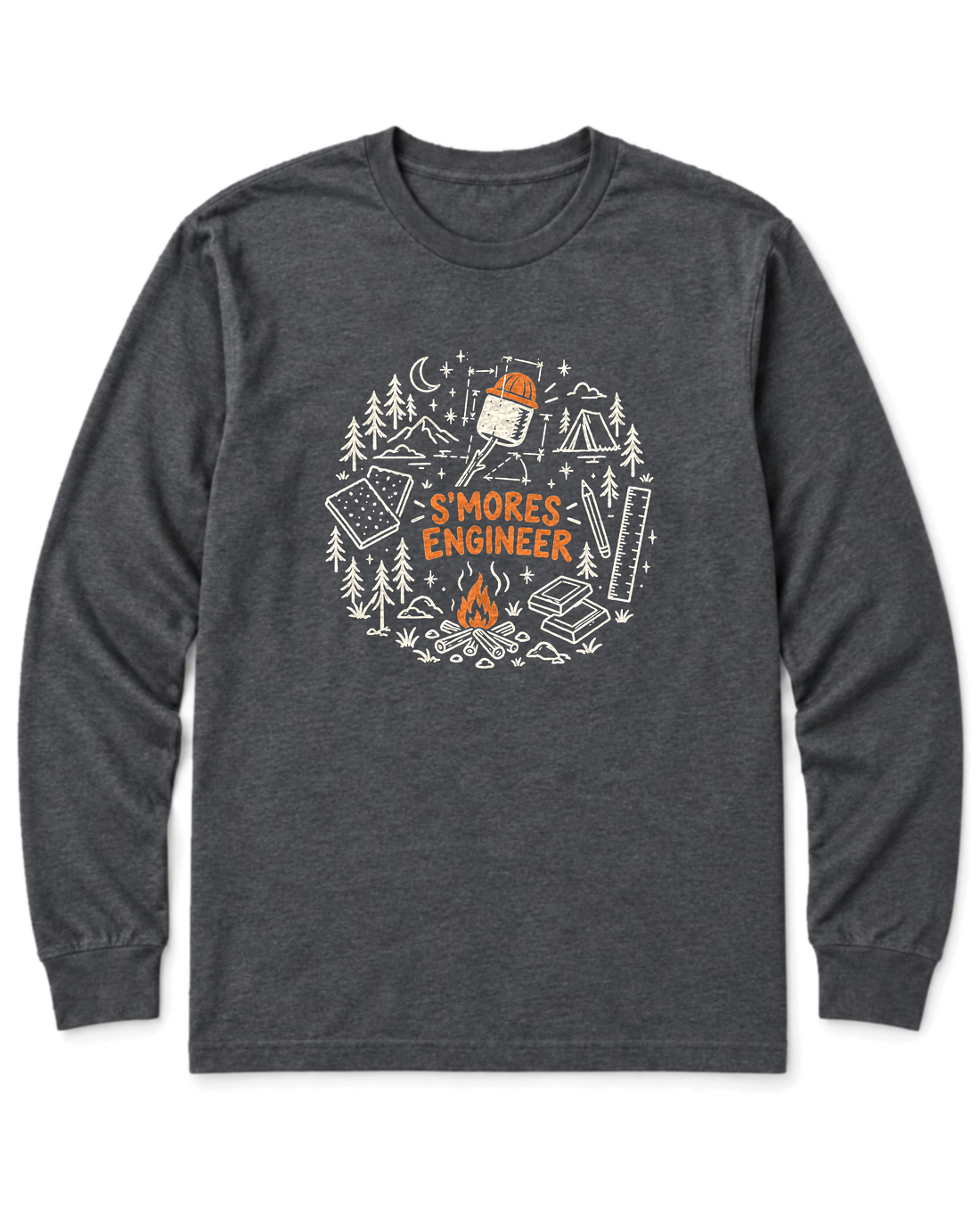 S'mores Engineer Long Sleeve Shirt - Dark Heather