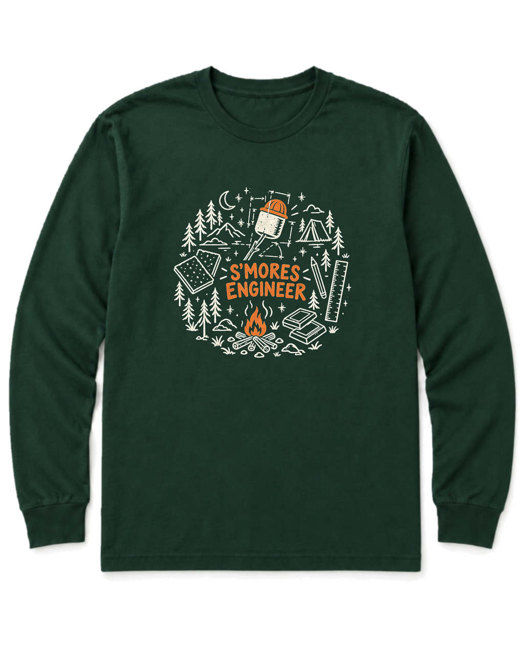 S'mores Engineer Long Sleeve Shirt - Forest Green