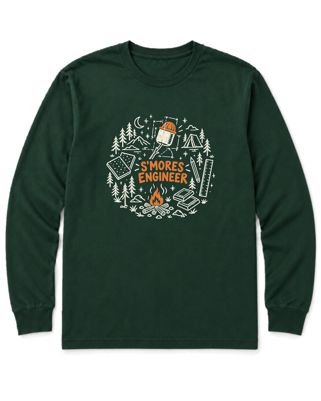 S'mores Engineer Long Sleeve Shirt - Forest Green
