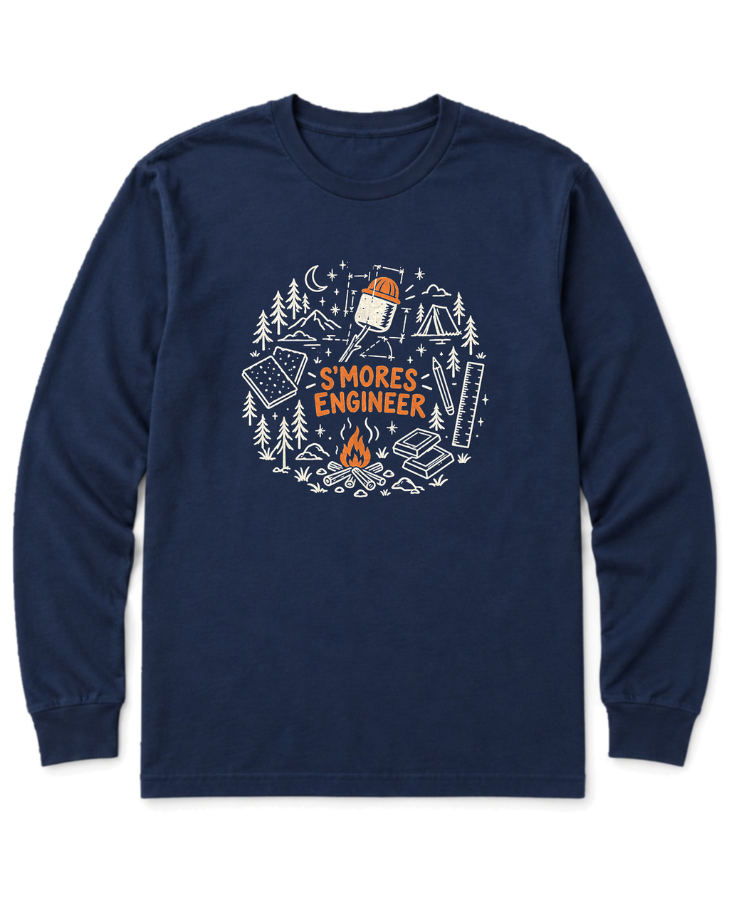 S'mores Engineer Long Sleeve Shirt - Navy