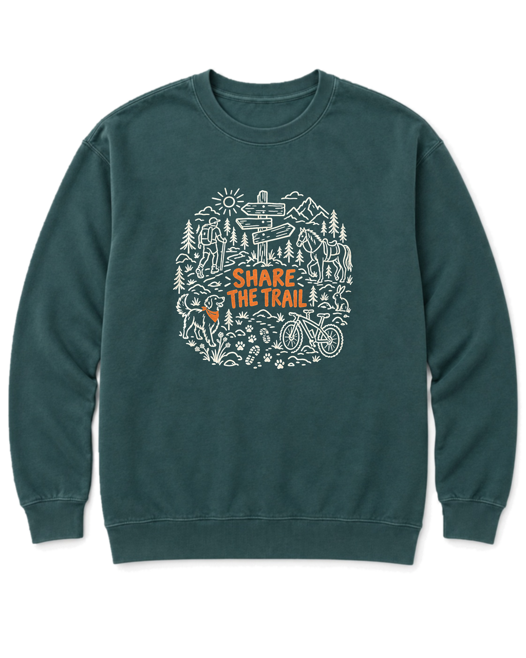 Share the Trail Sweatshirt - Blue Spruce