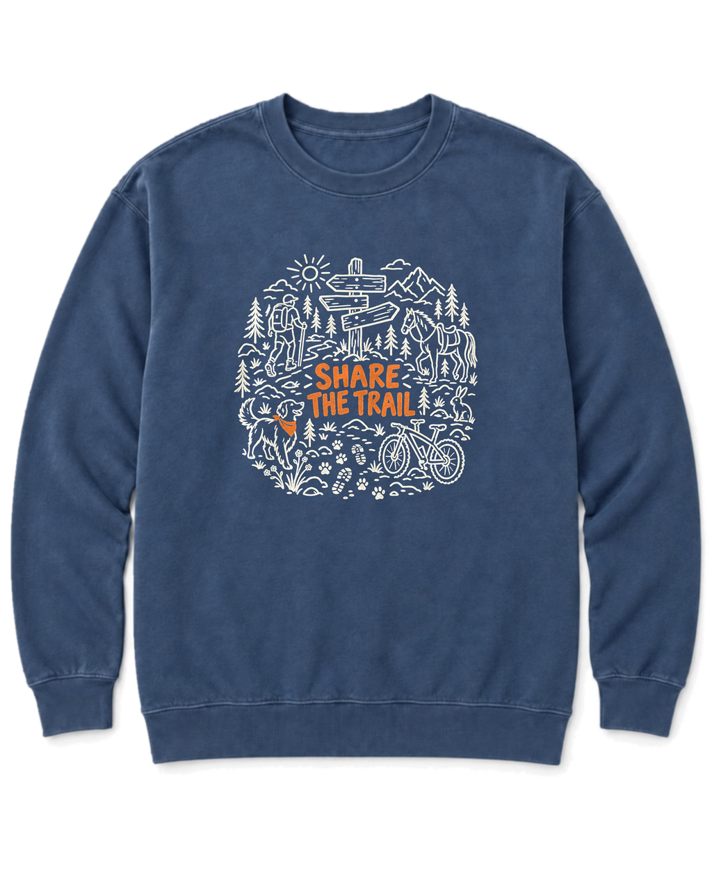 Share the Trail Sweatshirt - Denim