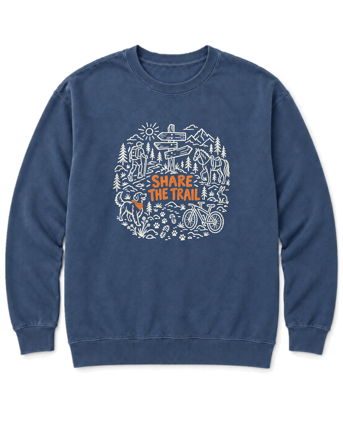 Share the Trail Sweatshirt - Denim
