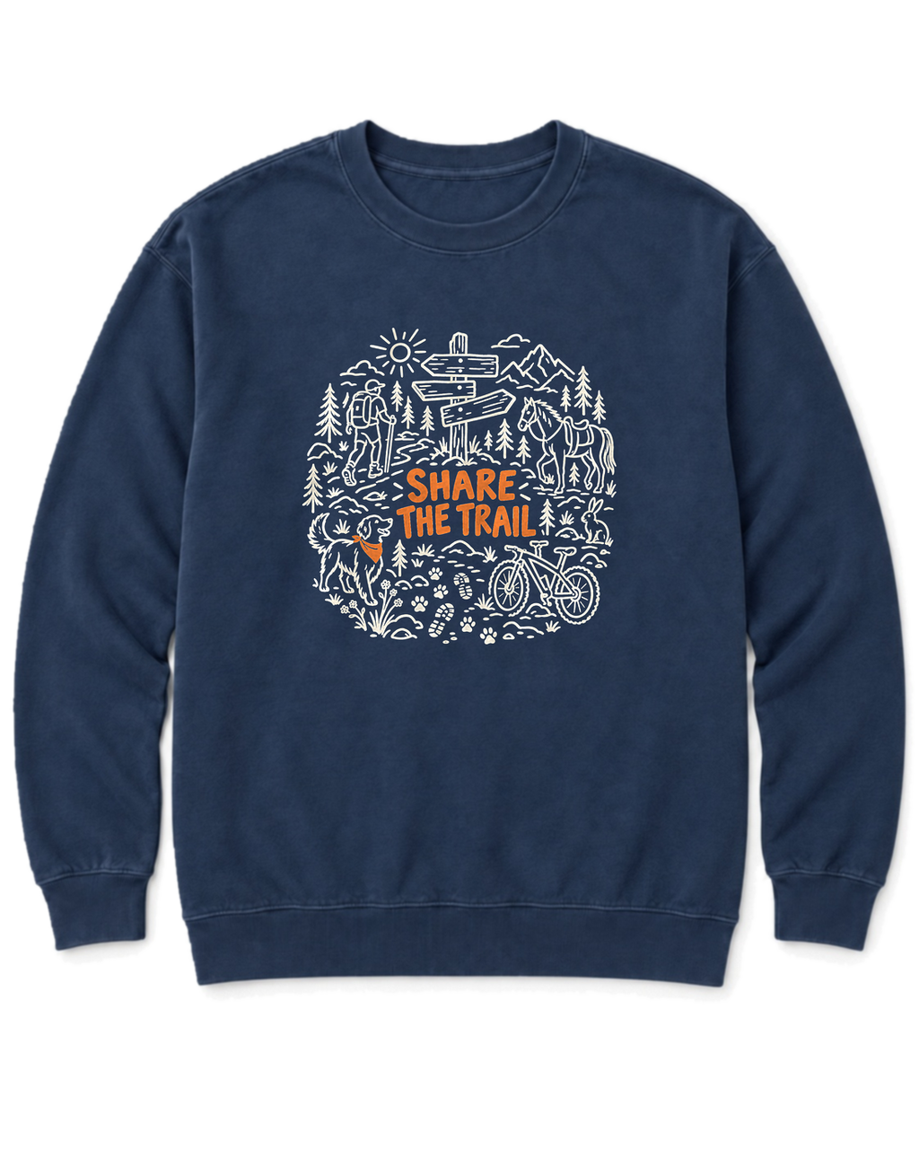 Share the Trail Sweatshirt - True Navy