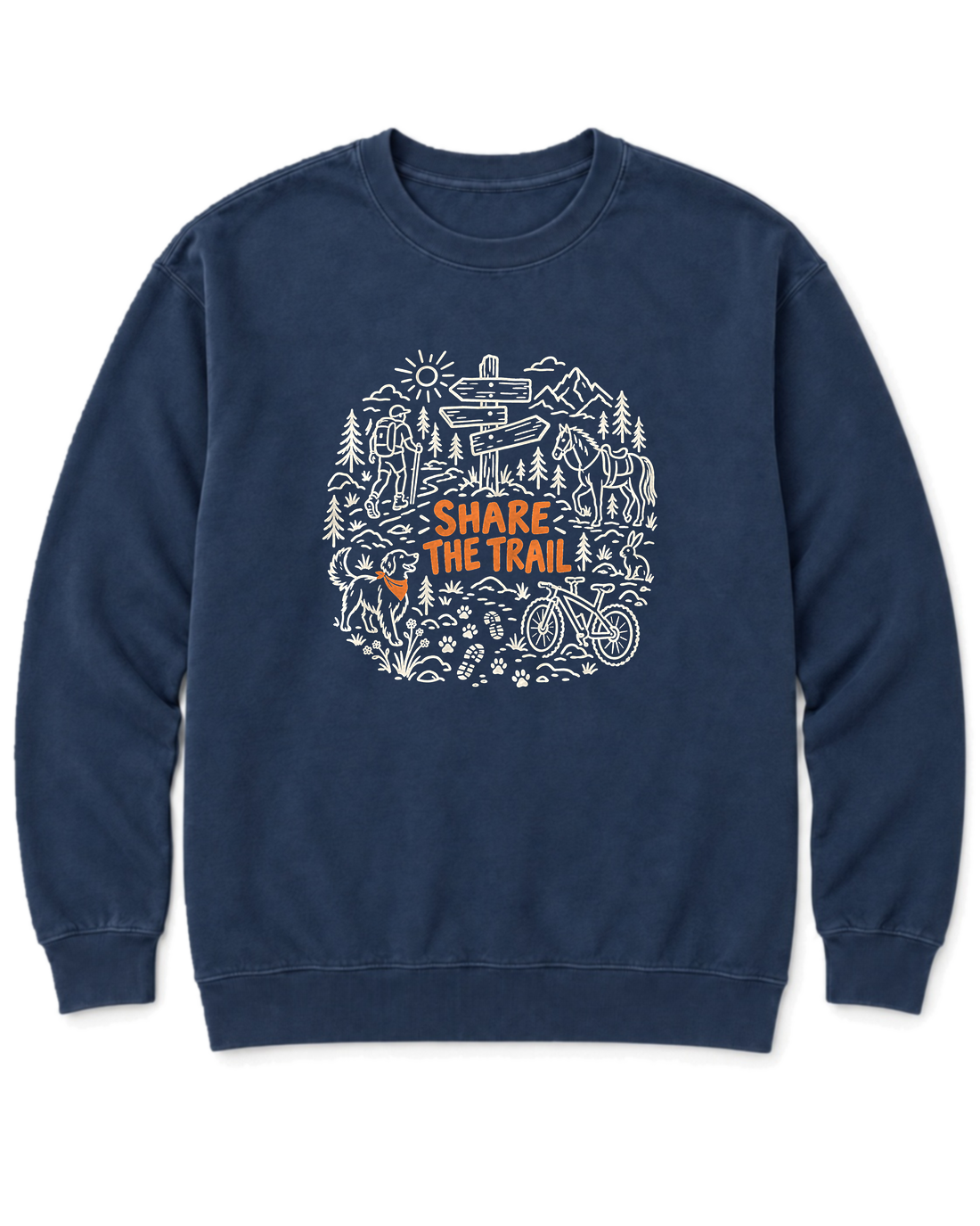 Share the Trail Sweatshirt - True Navy