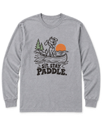 Sit. Stay. Paddle. Long Sleeve Shirt - Sport Grey