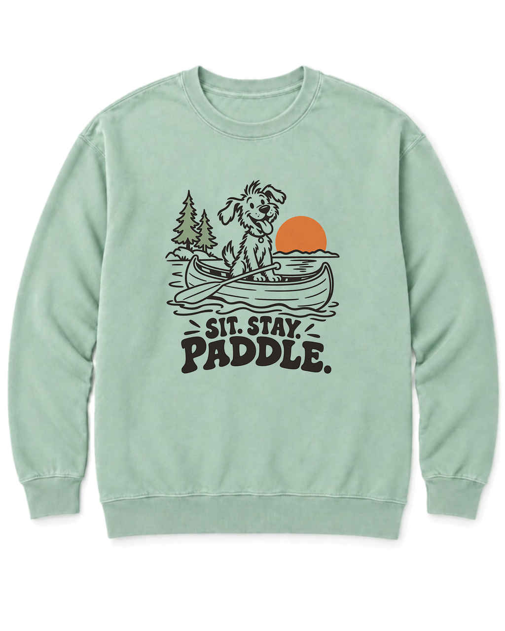 Sit. Stay. Paddle. Sweatshirt - Chalky Mint