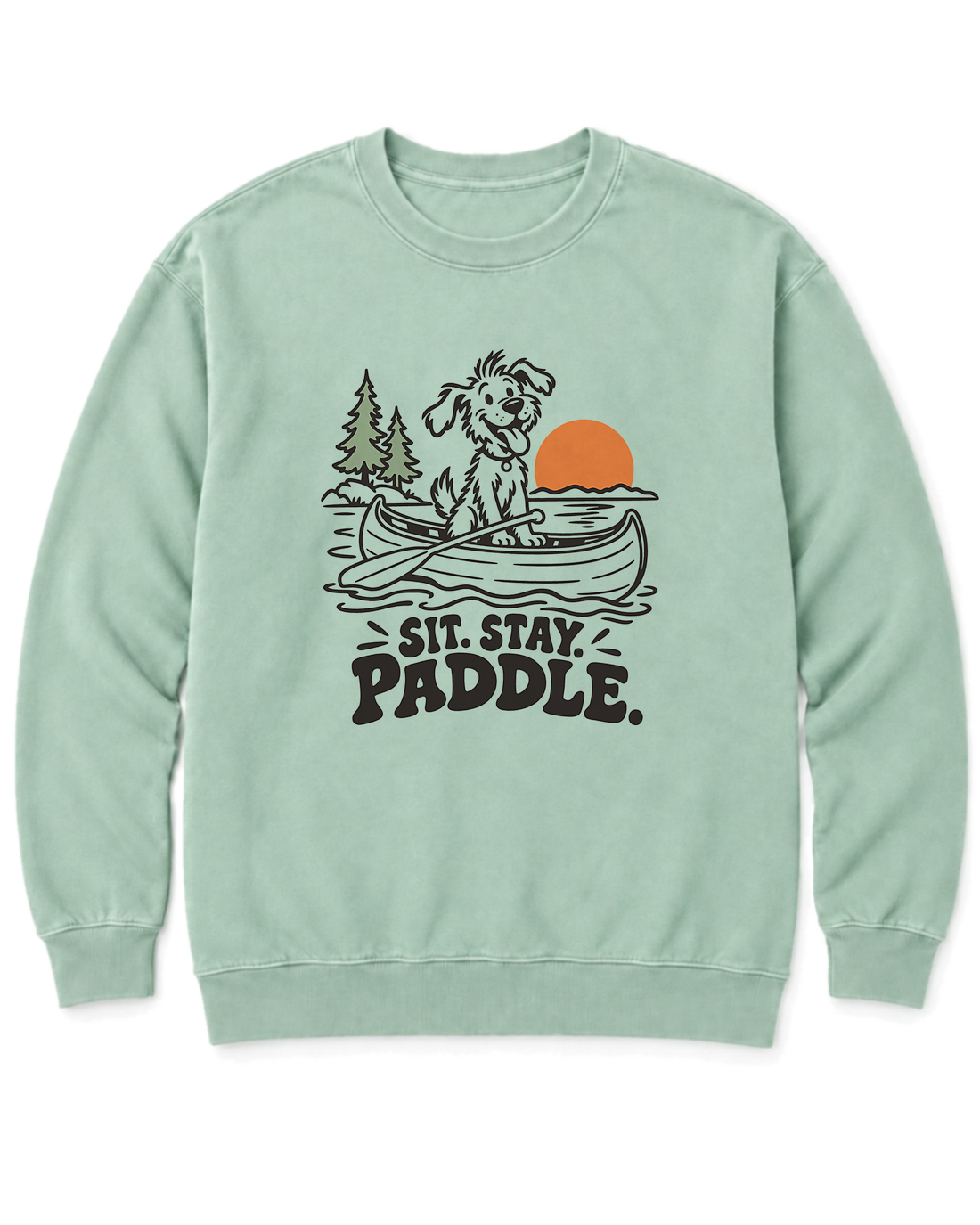 Sit. Stay. Paddle. Sweatshirt - Chalky Mint