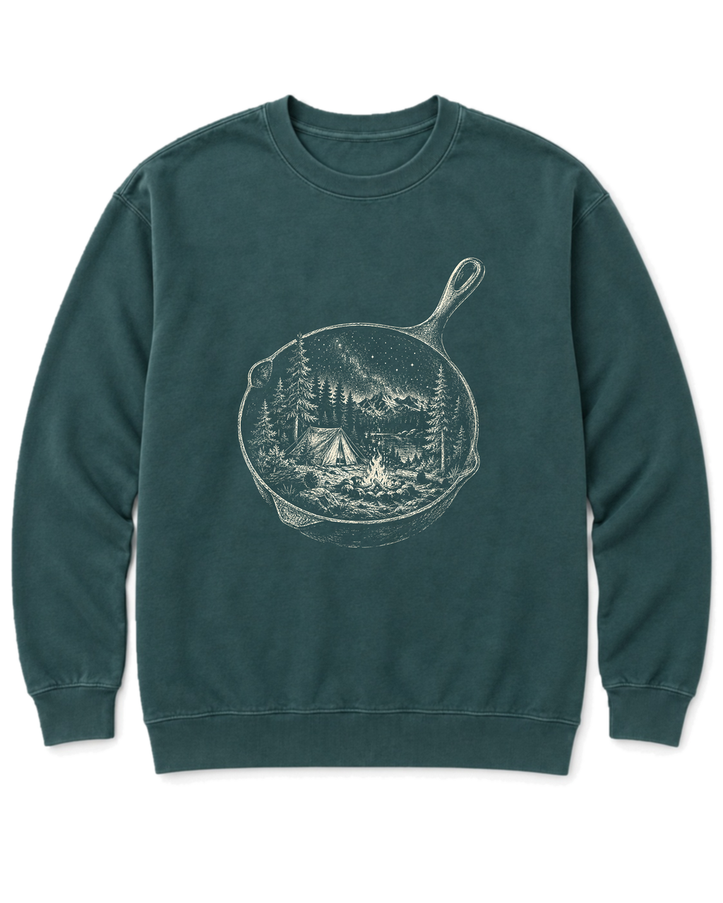 Skillet Campfire Sweatshirt - Blue Spruce