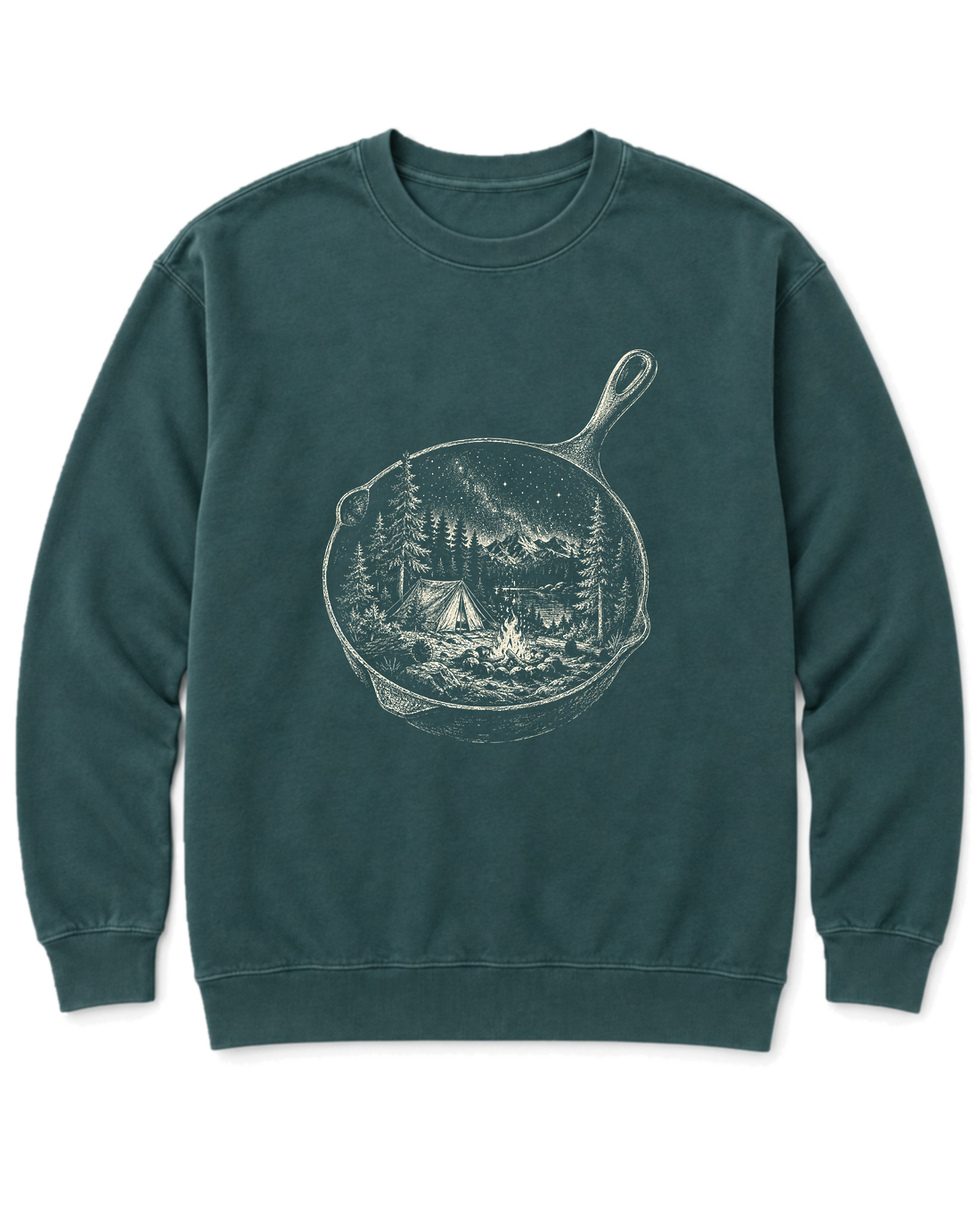 Skillet Campfire Sweatshirt - Blue Spruce