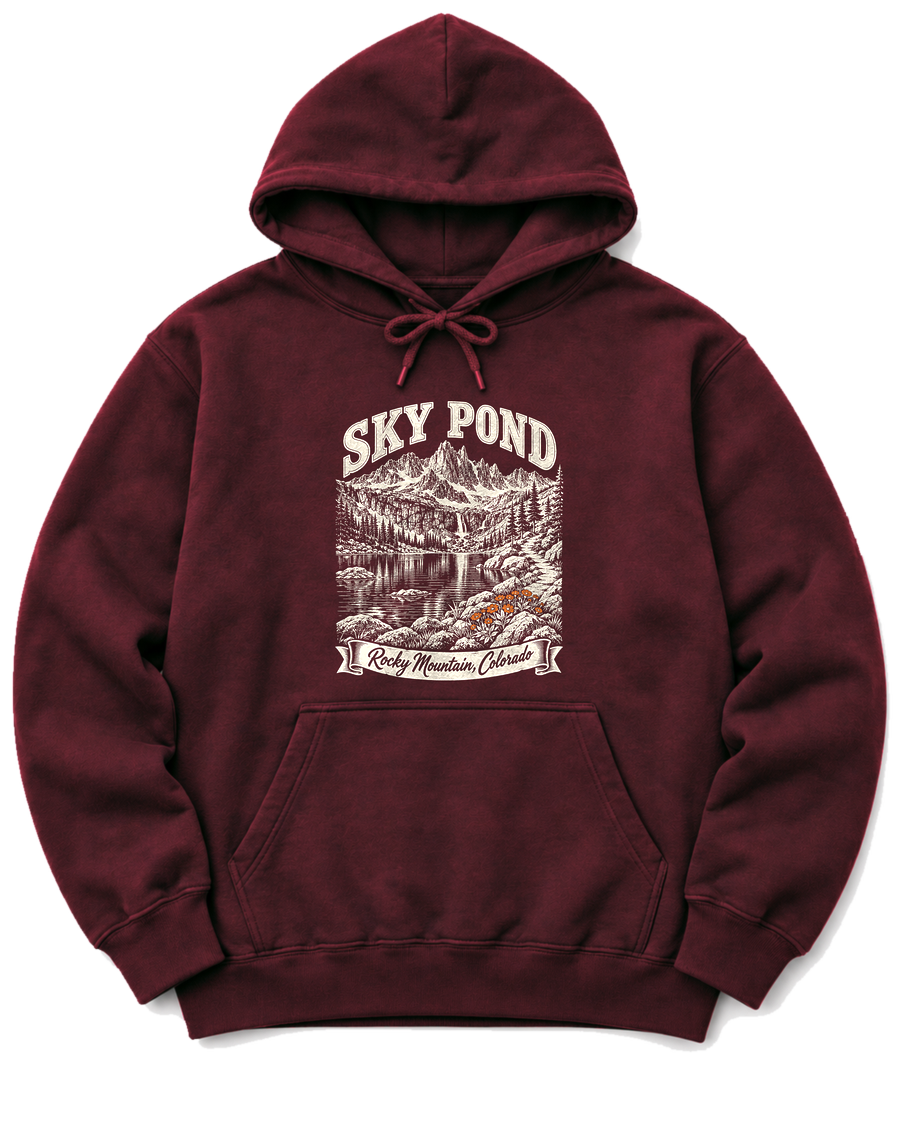 Sky Pond Hoodie - Maroon