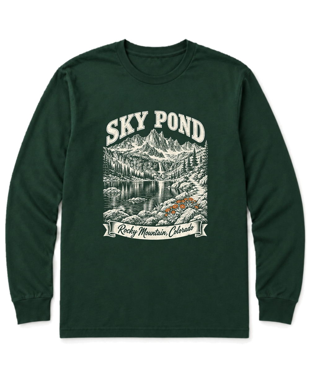 Sky Pond Long Sleeve Shirt - Forest Green