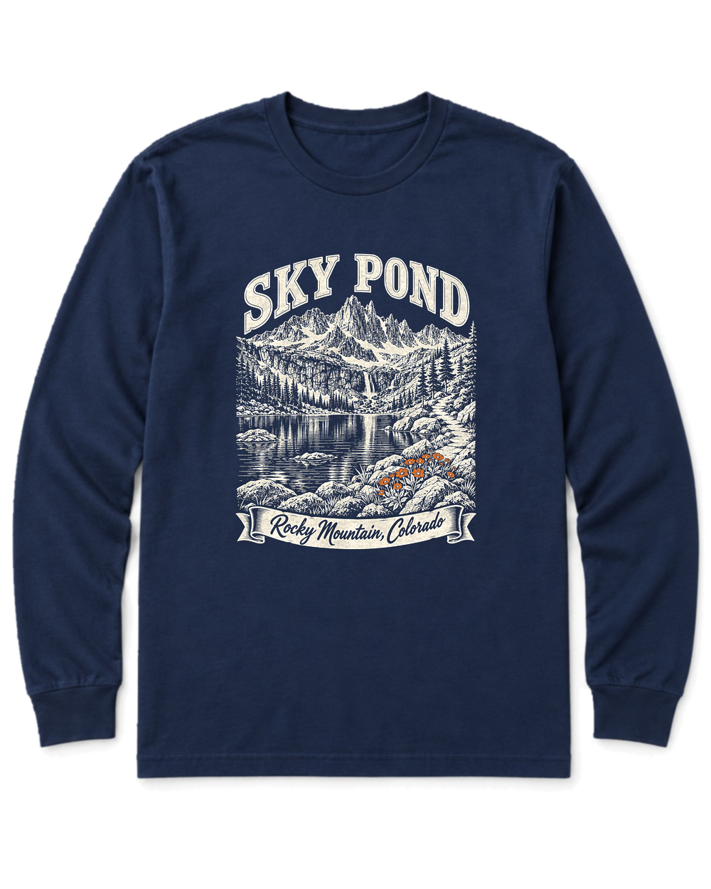 Sky Pond Long Sleeve Shirt - Navy