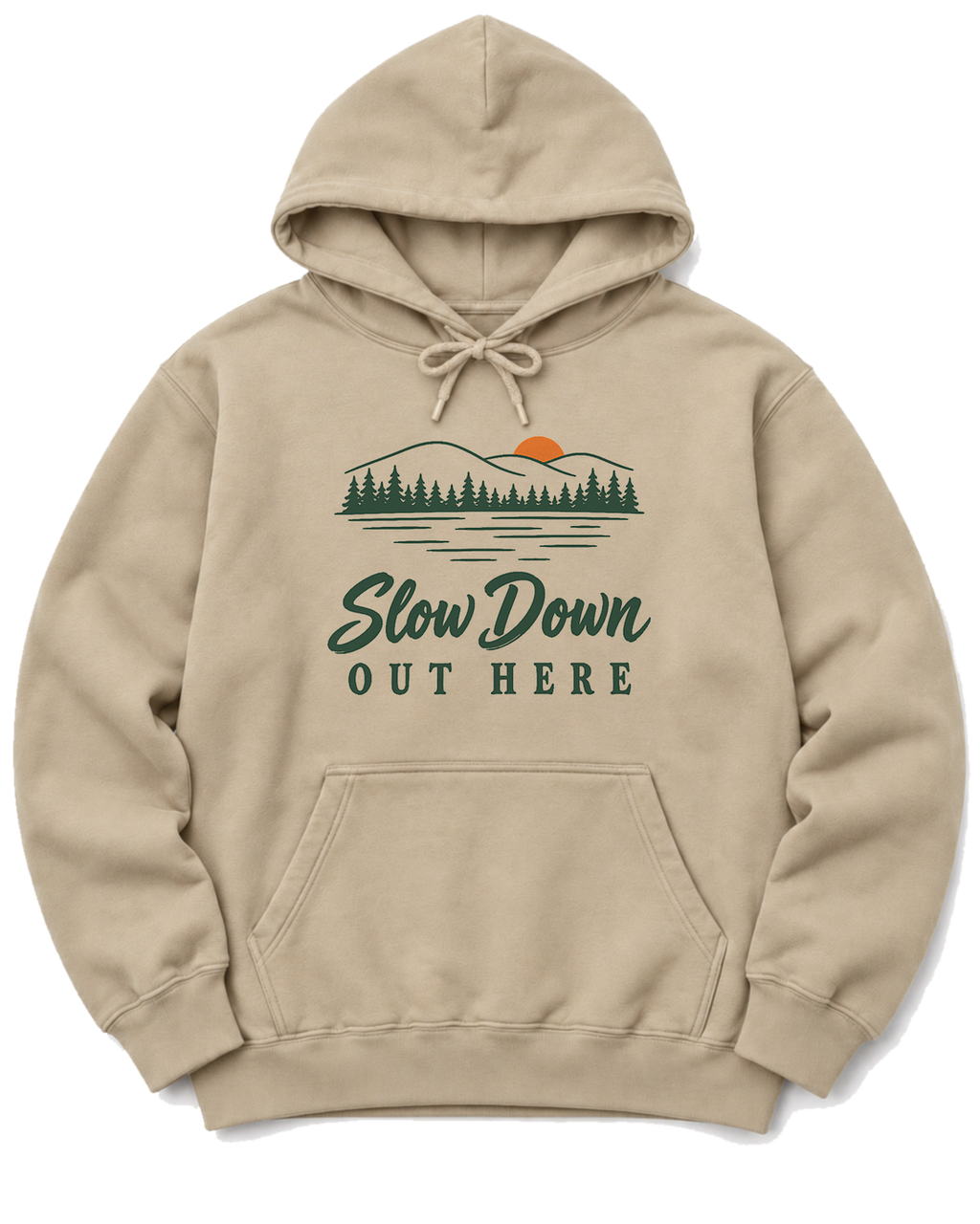 Slow Down Out Here Hoodie - Sand