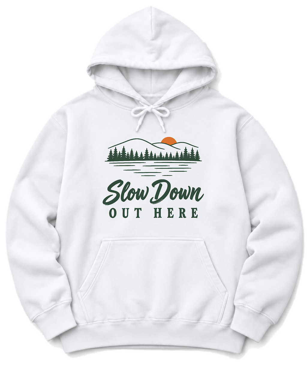Slow Down Out Here Hoodie - White