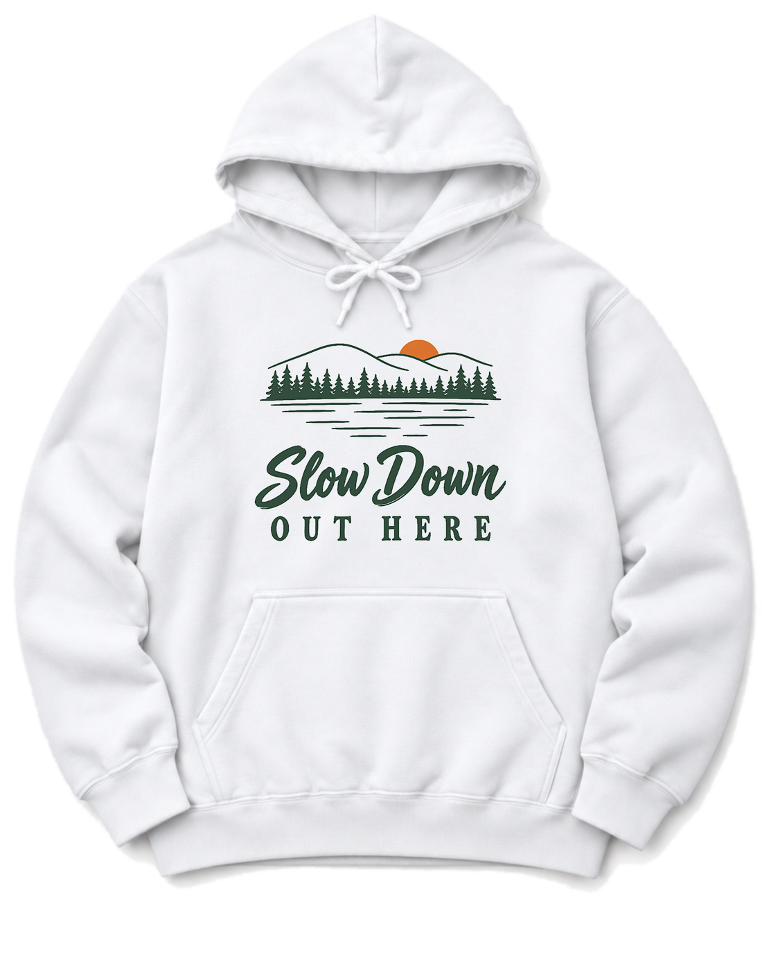 Slow Down Out Here Hoodie - White