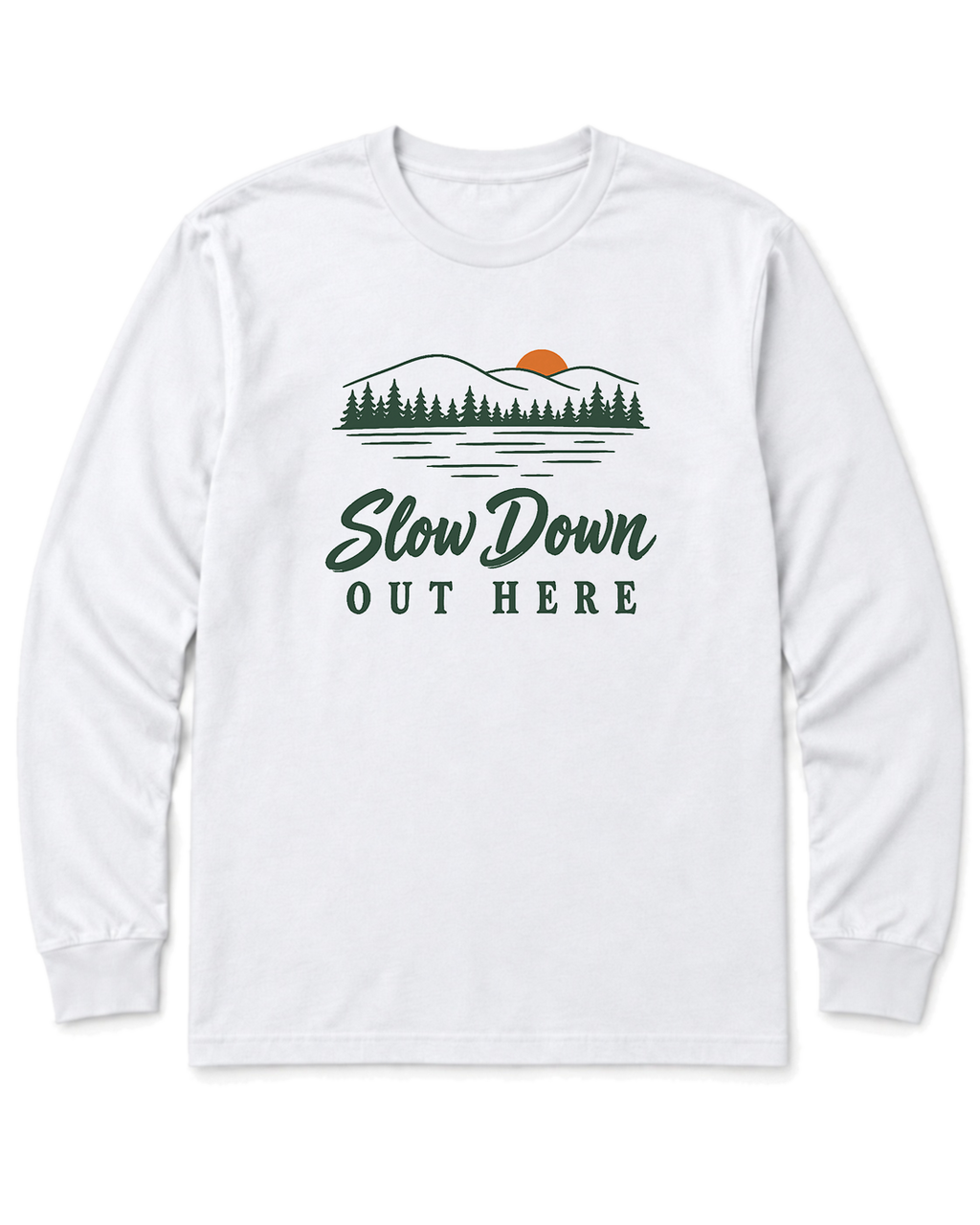 Slow Down Out Here Long Sleeve Shirt - White