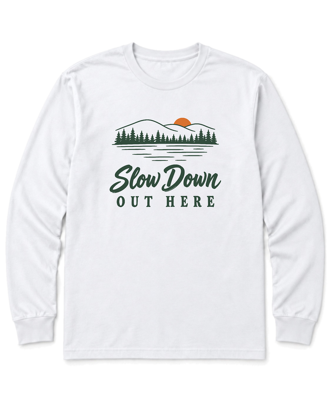 Slow Down Out Here Long Sleeve Shirt - White