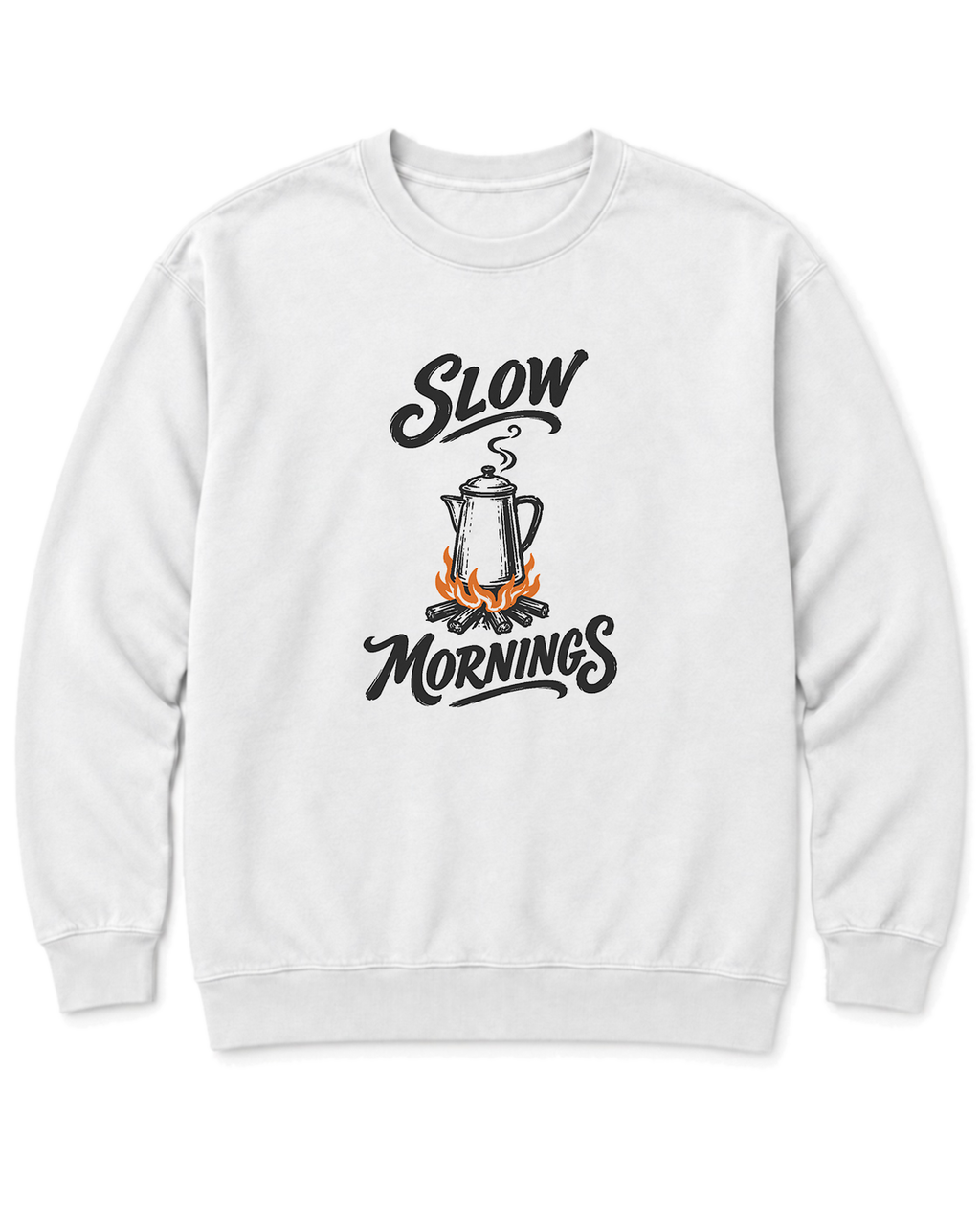 Slow Mornings Sweatshirt - White