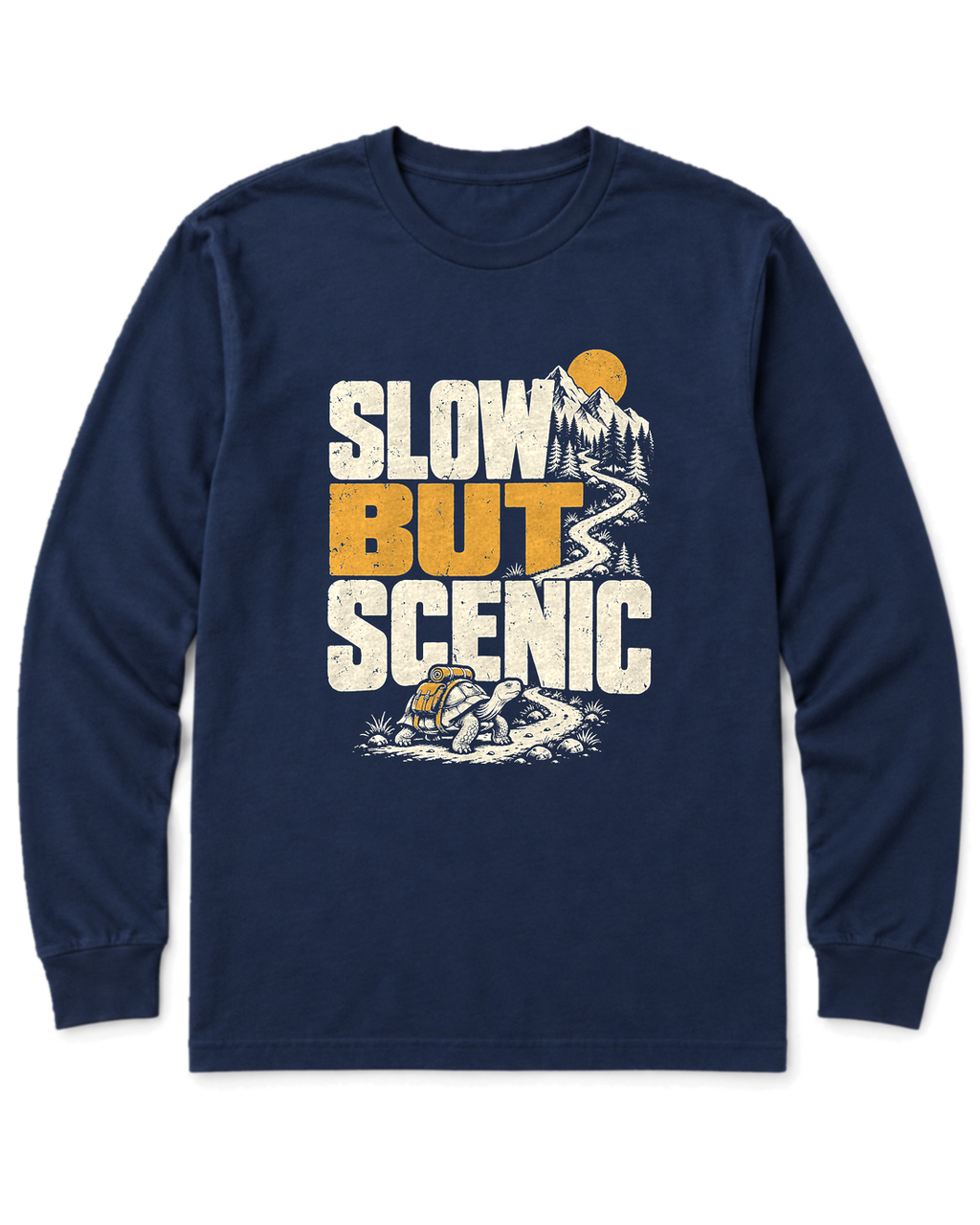 Slow but Scenic Long Sleeve Shirt - Navy