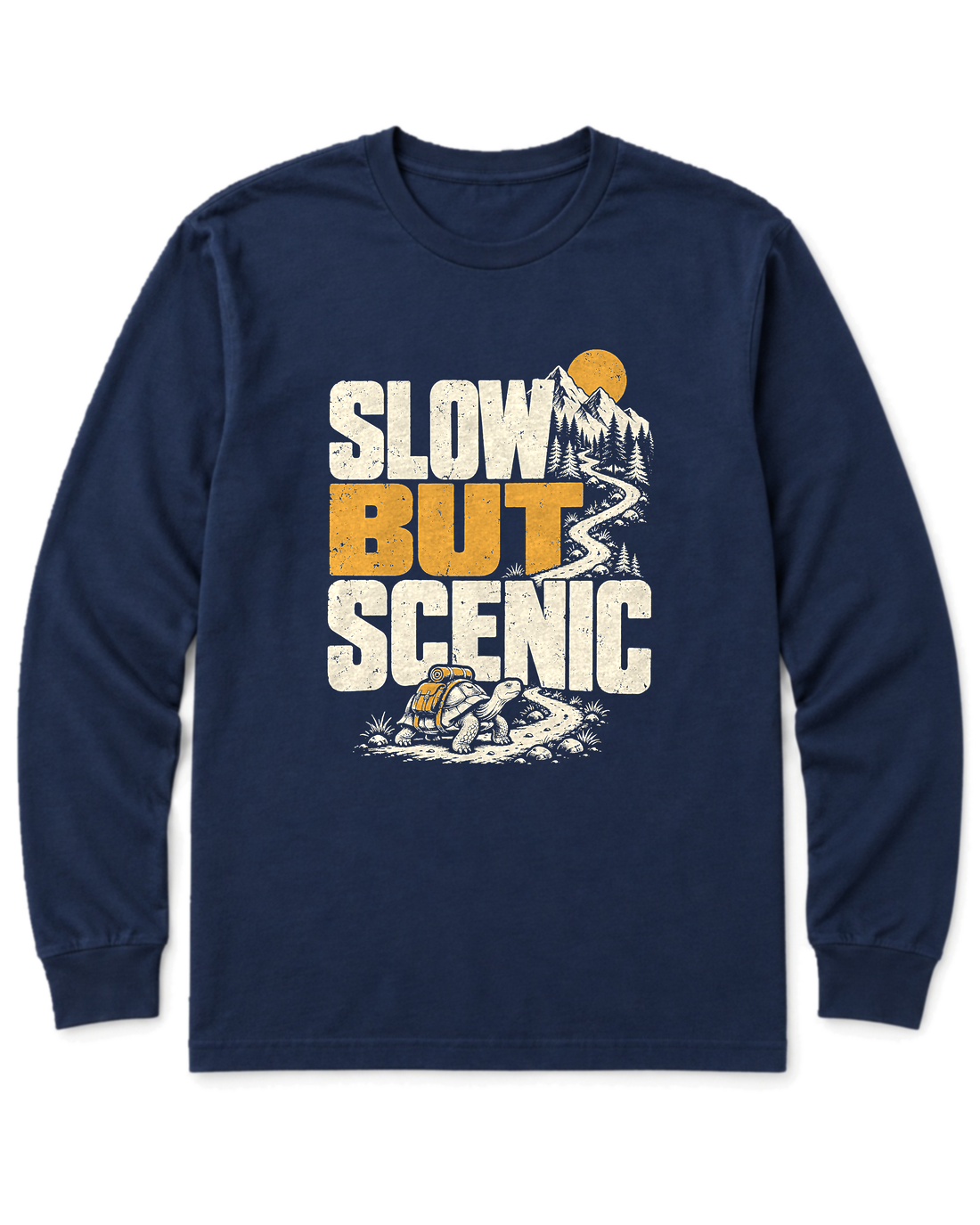 Slow but Scenic Long Sleeve Shirt - Navy