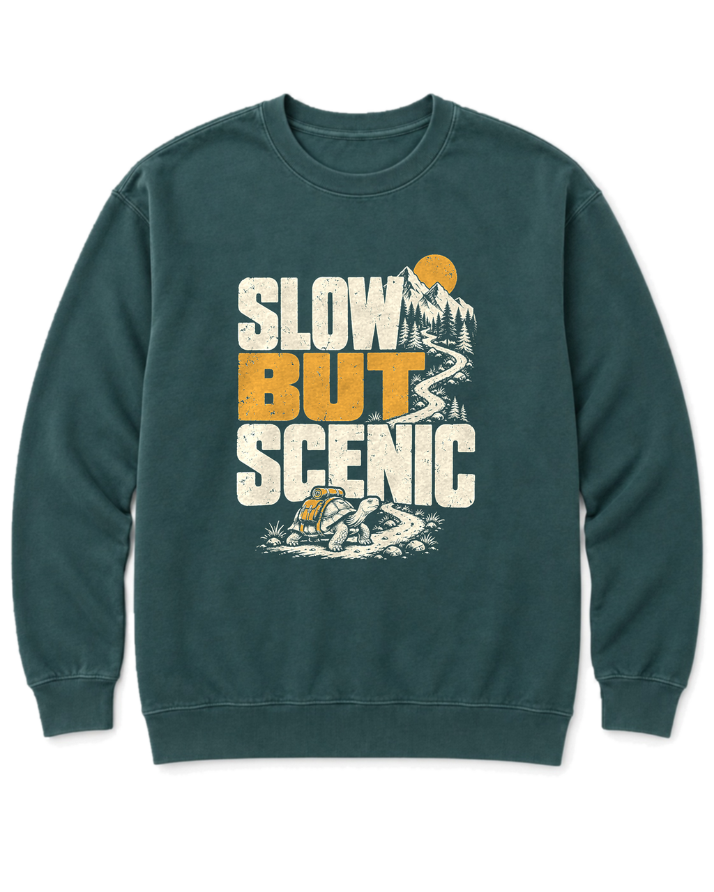 Slow but Scenic Sweatshirt - Blue Spruce