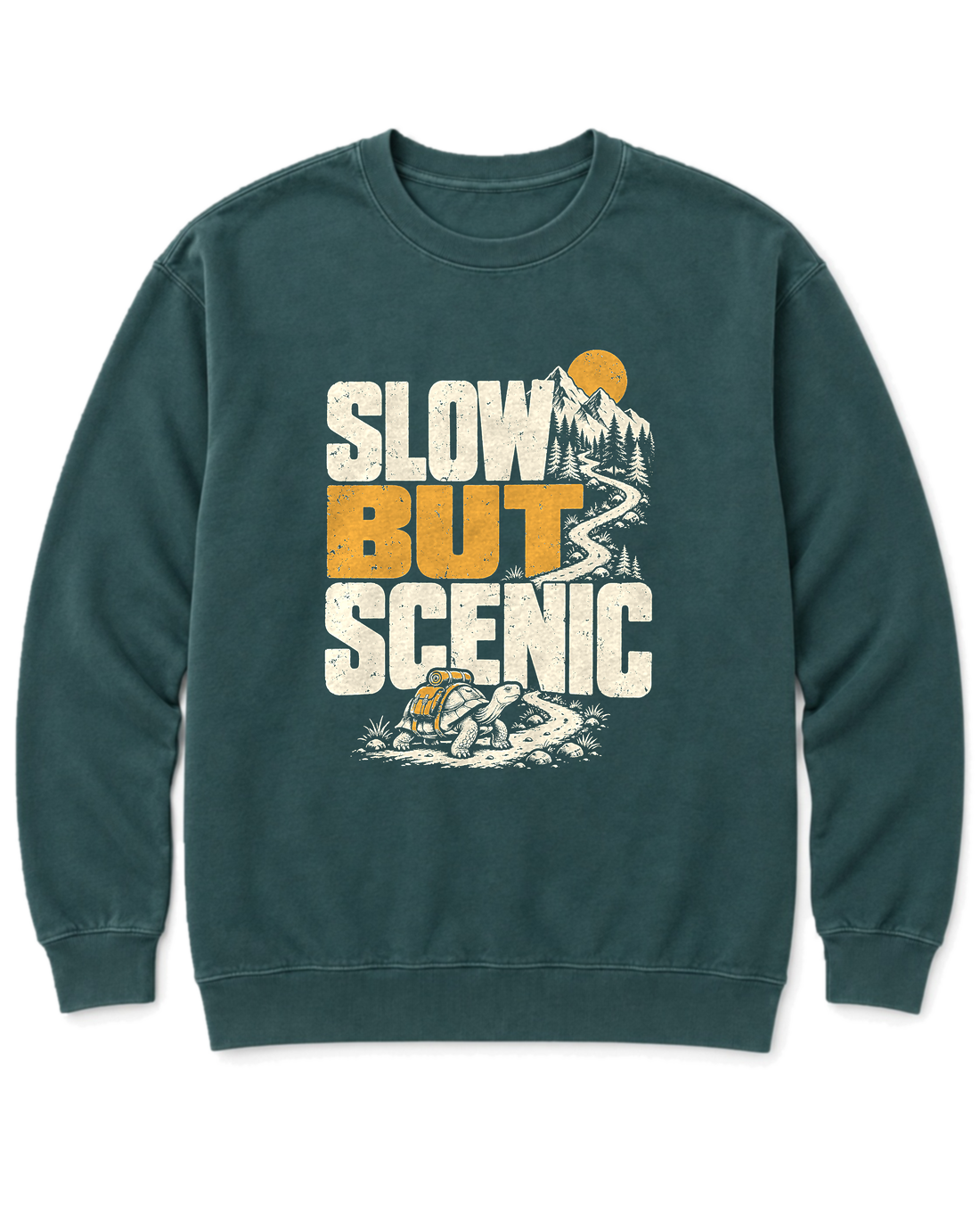 Slow but Scenic Sweatshirt - Blue Spruce