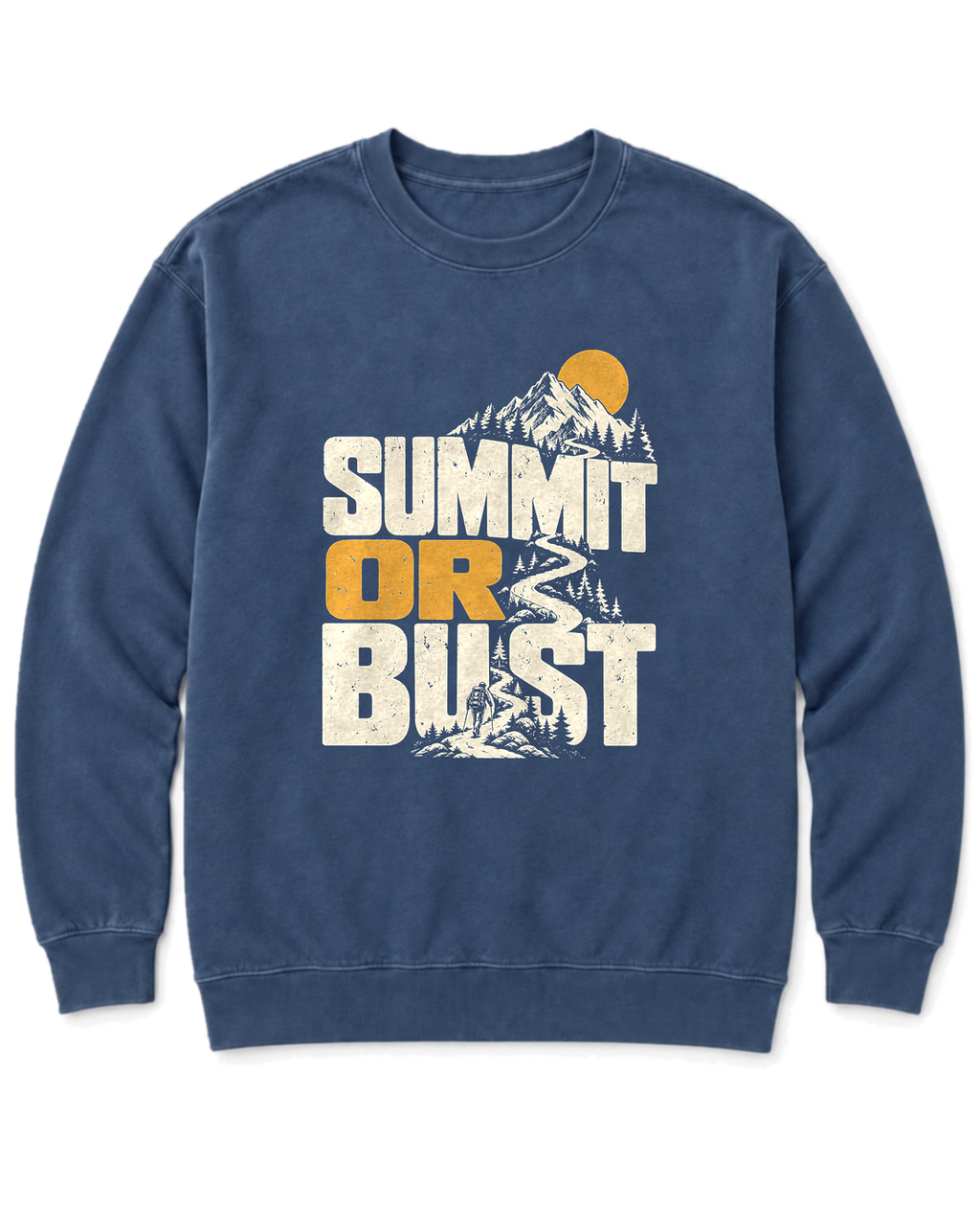 Summit or Bust Sweatshirt - Denim