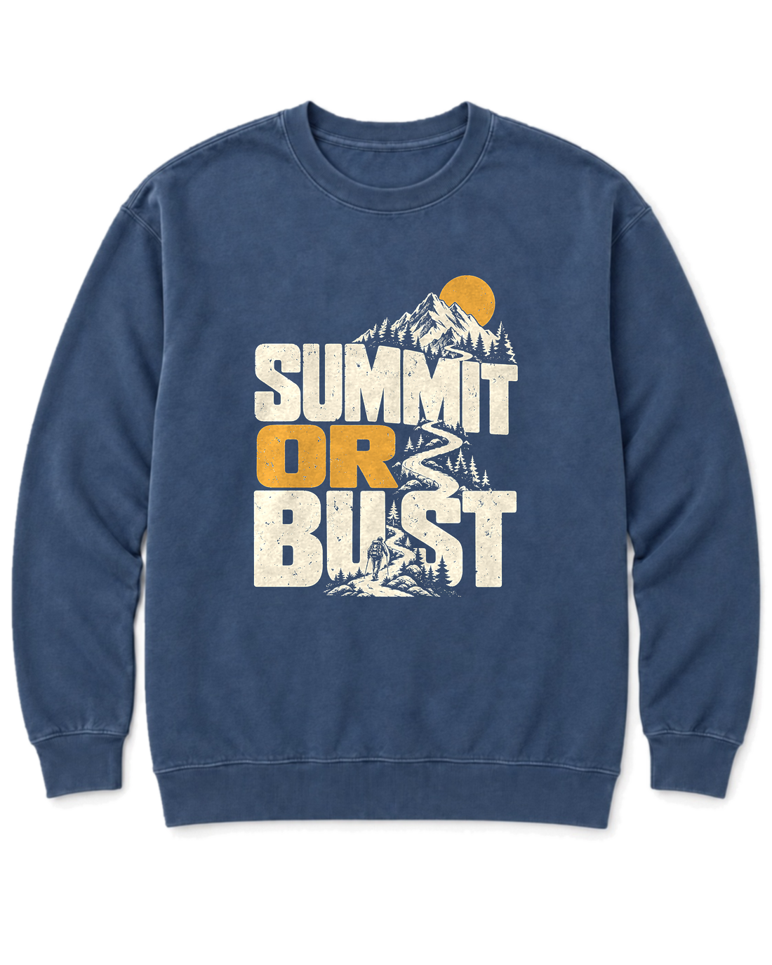 Summit or Bust Sweatshirt - Denim