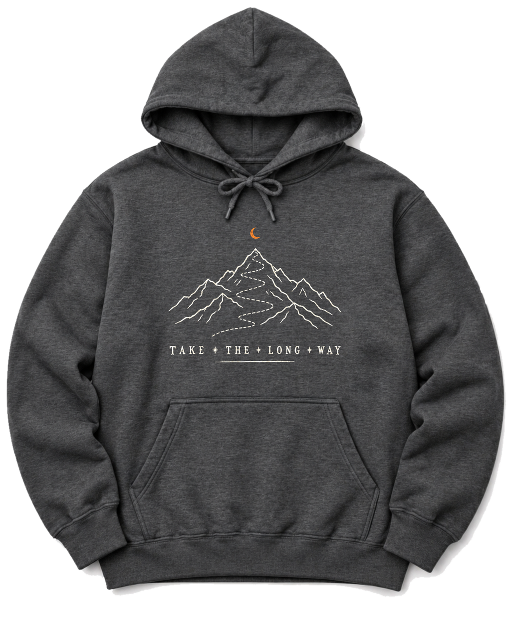 Take the Long Way Hoodie - Dark Heather