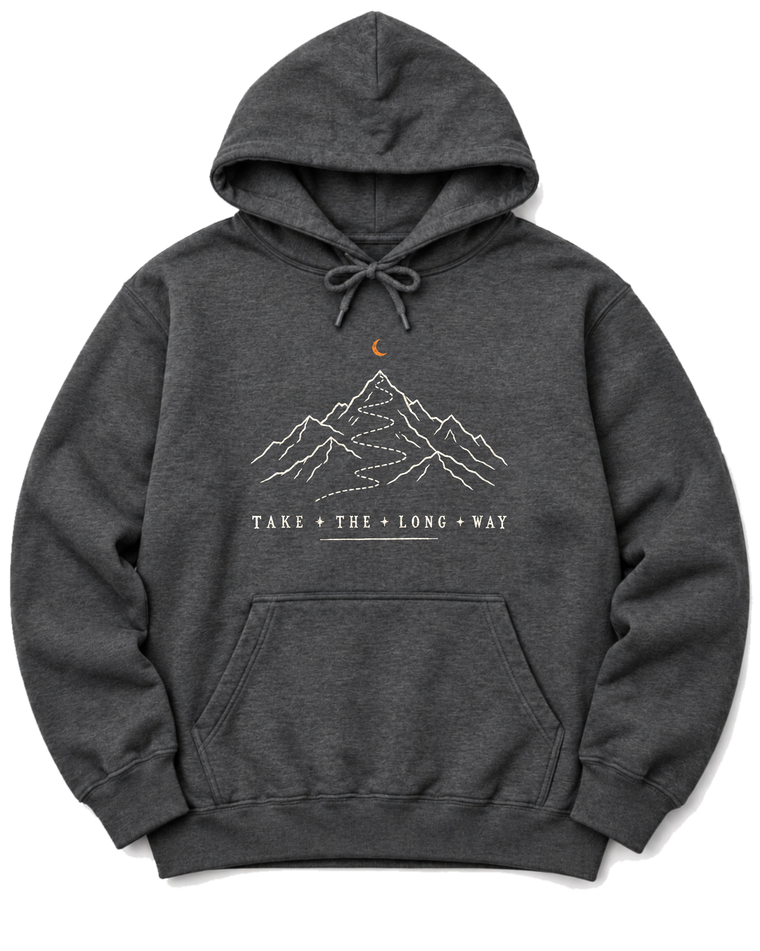 Take the Long Way Hoodie - Dark Heather